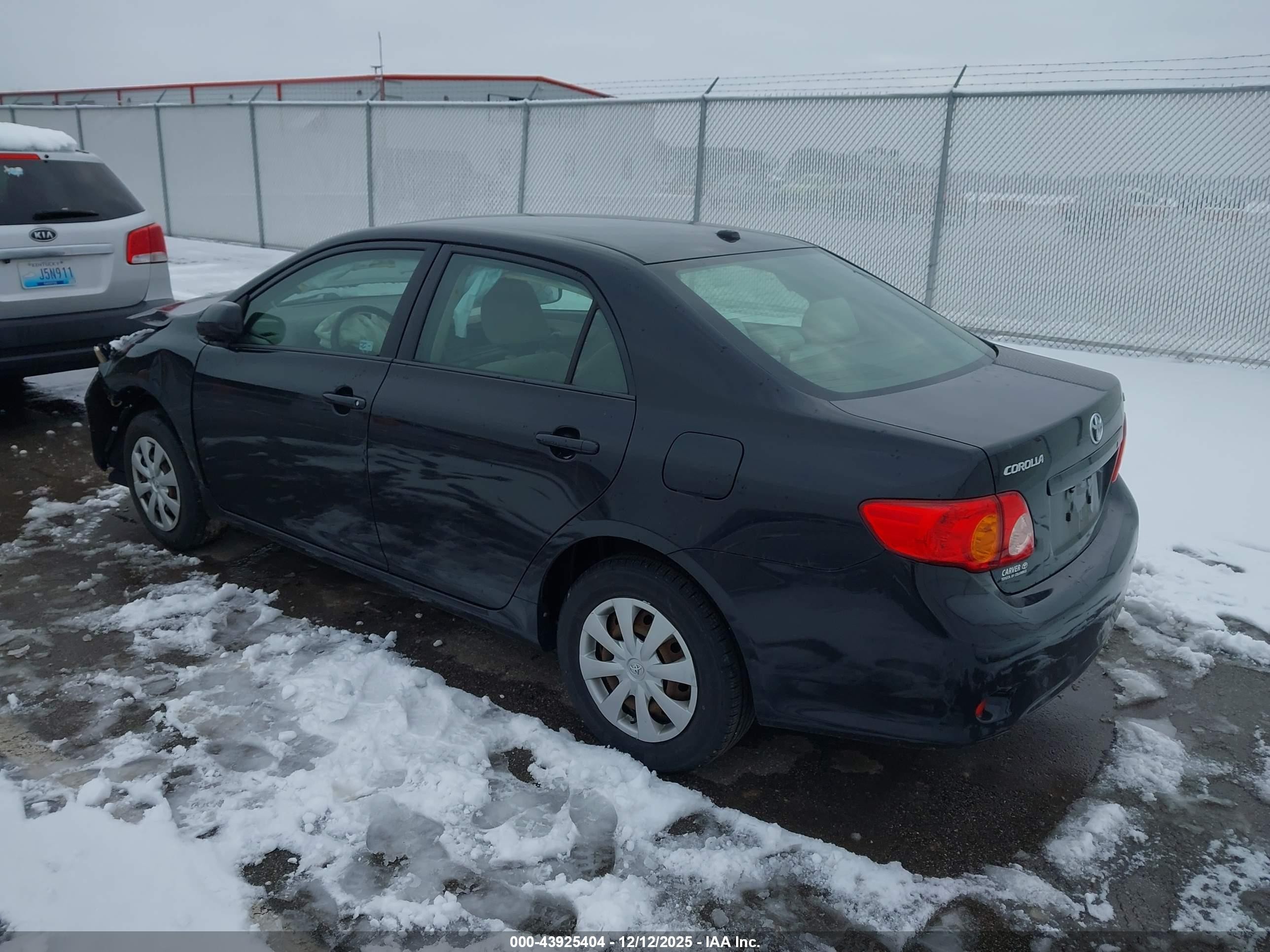 2009 Toyota Corolla Le Black vin: JTDBL40E599068922