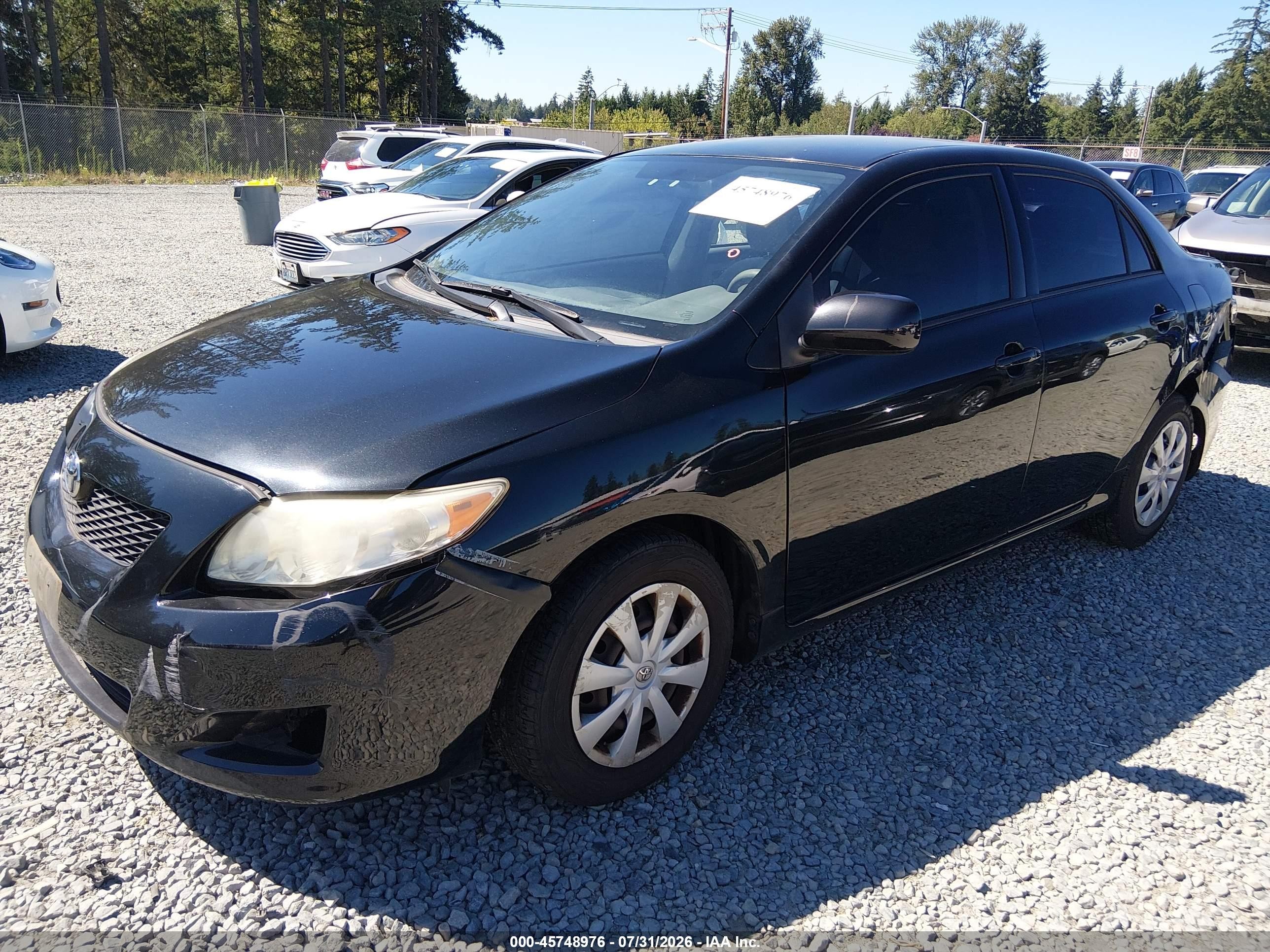 2009 Toyota Corolla Le Black vin: JTDBL40E599092170