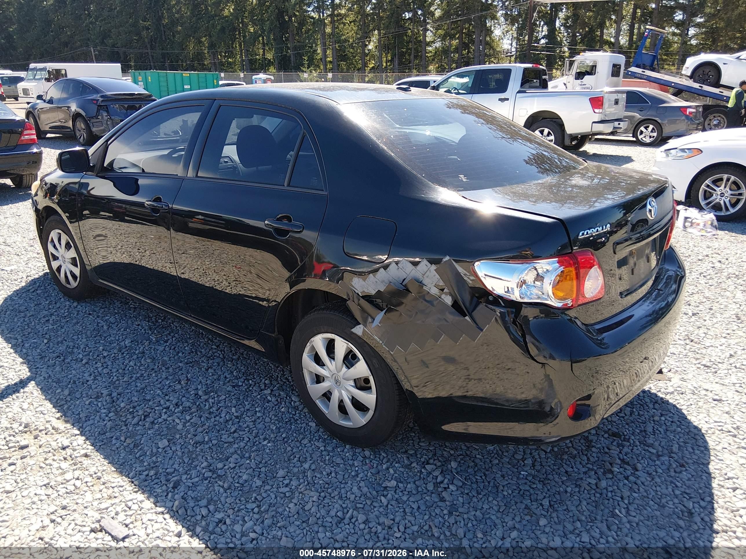 2009 Toyota Corolla Le Black vin: JTDBL40E599092170