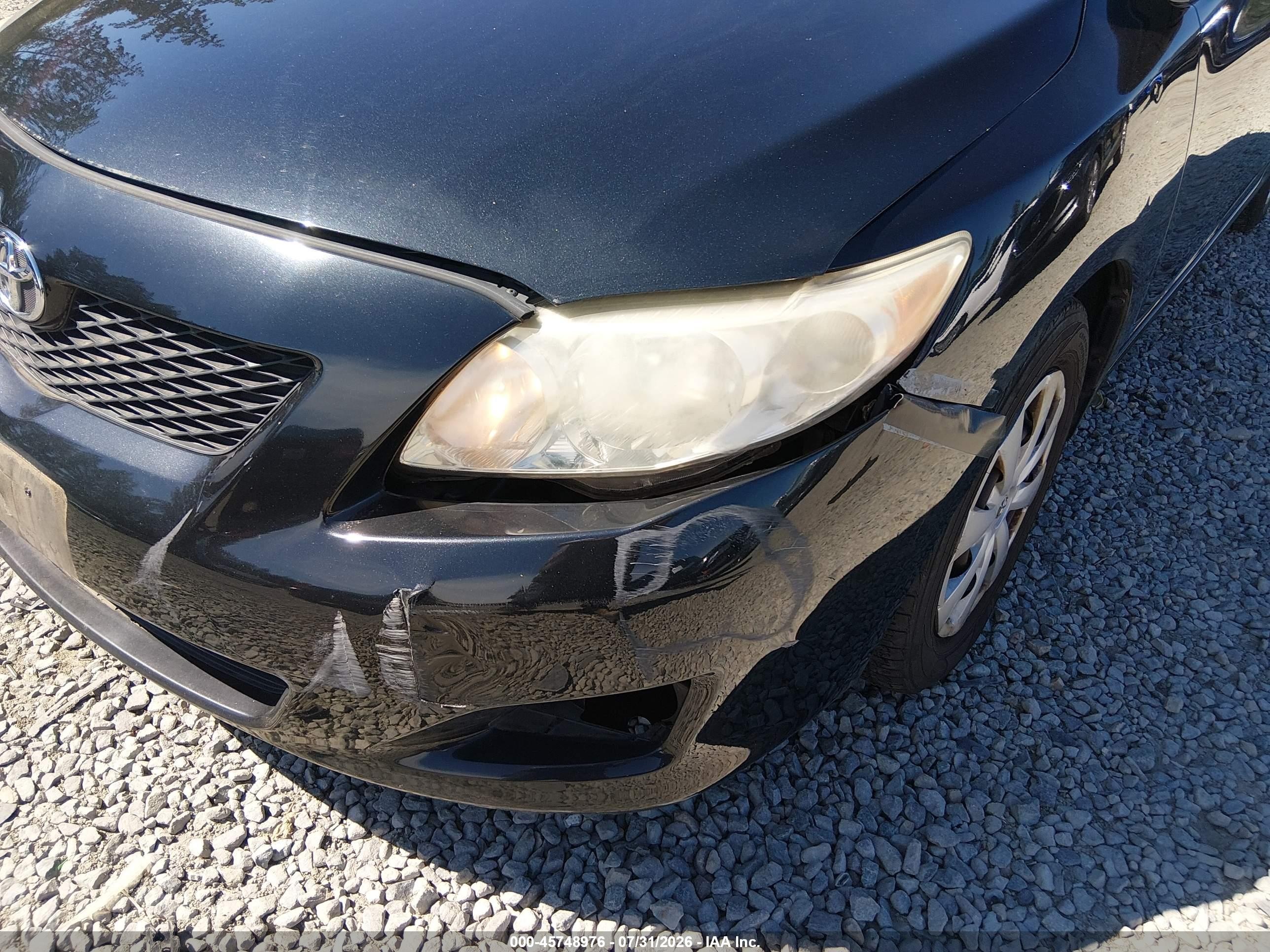 2009 Toyota Corolla Le Black vin: JTDBL40E599092170