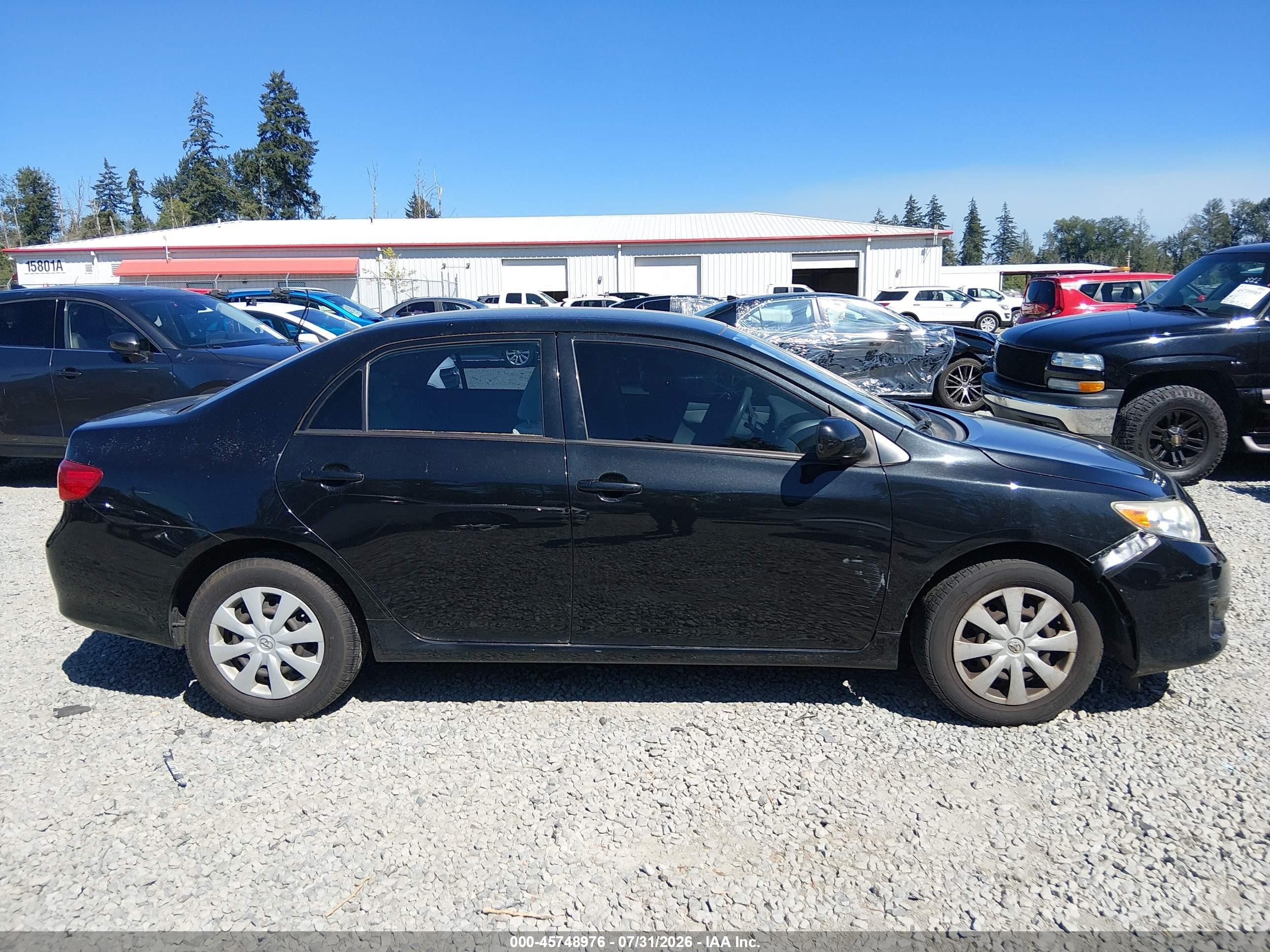 2009 Toyota Corolla Le Black vin: JTDBL40E599092170