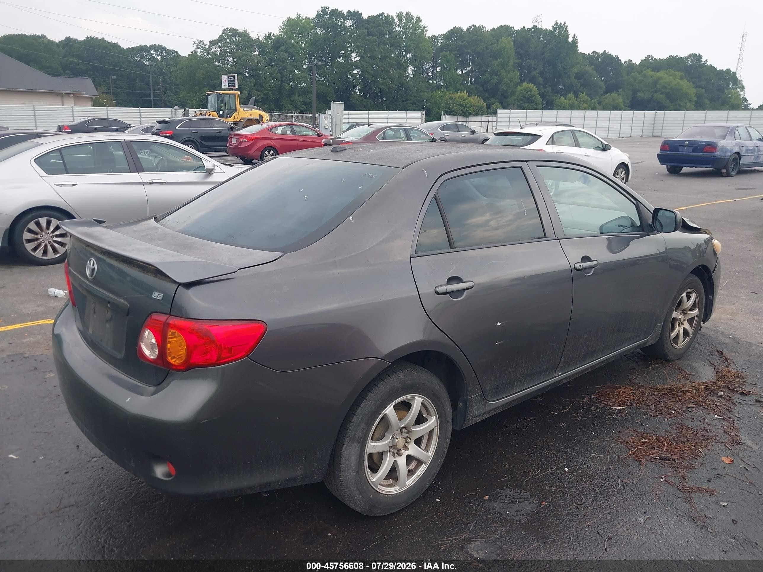 2009 Toyota Corolla Le Gray vin: JTDBL40E599093660
