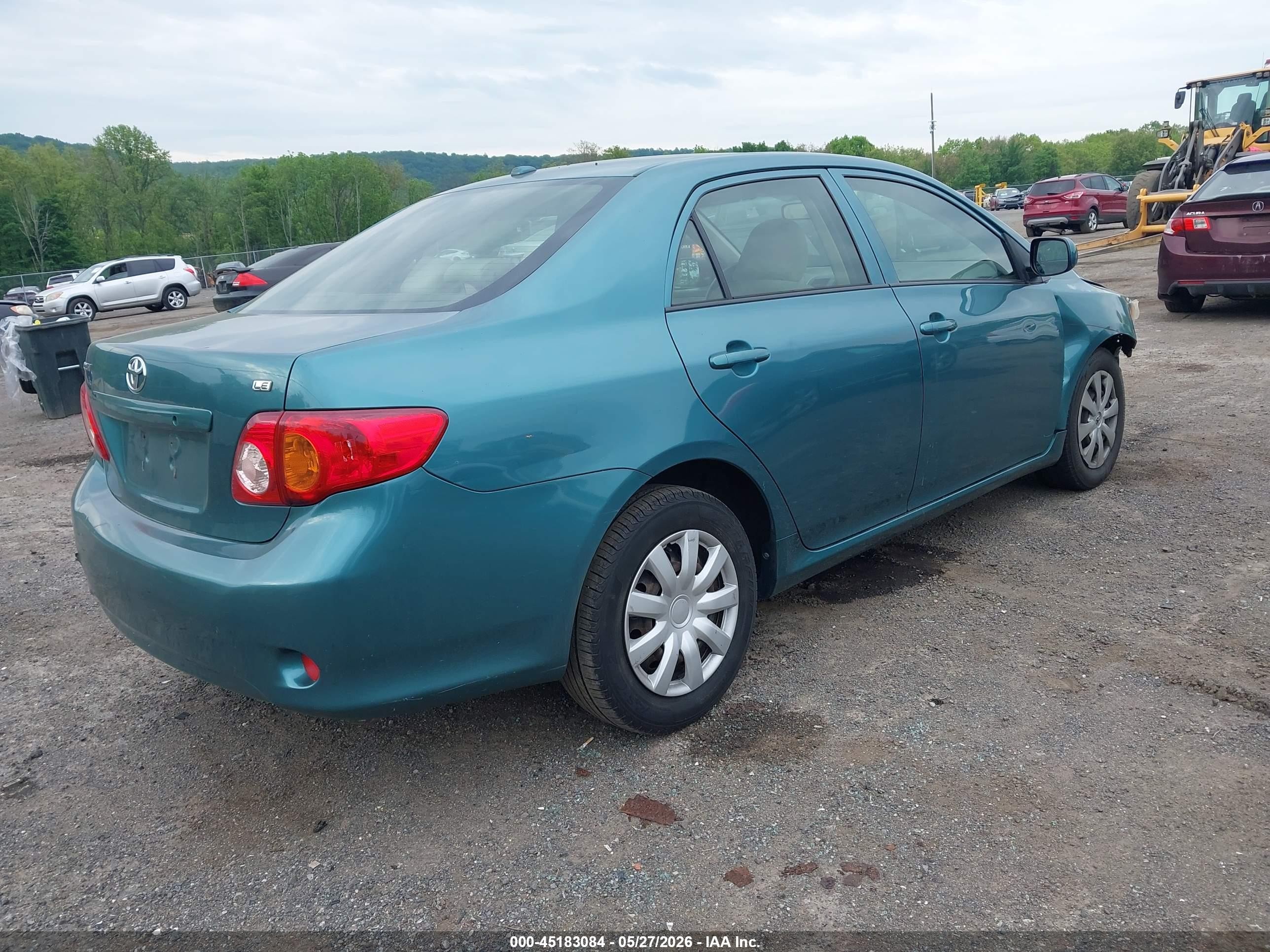 2009 Toyota Corolla Le Green vin: JTDBL40E699077516
