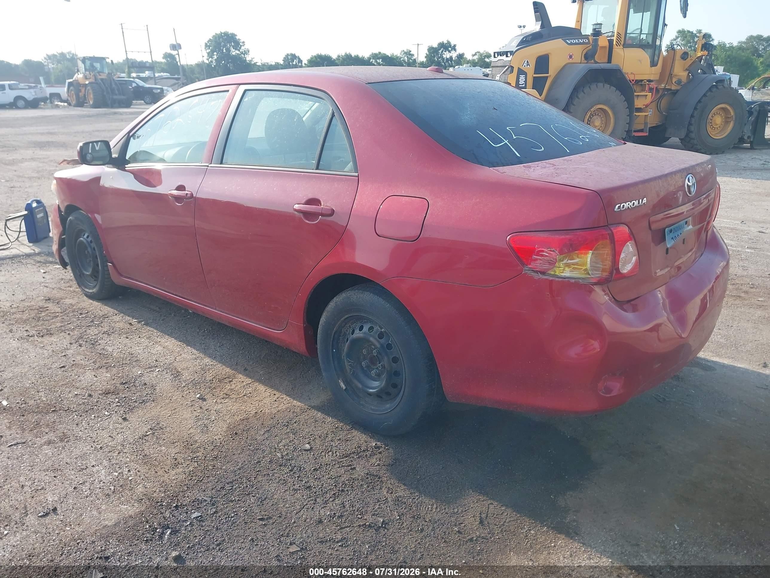 2009 Toyota Corolla Le Red vin: JTDBL40E69J039783