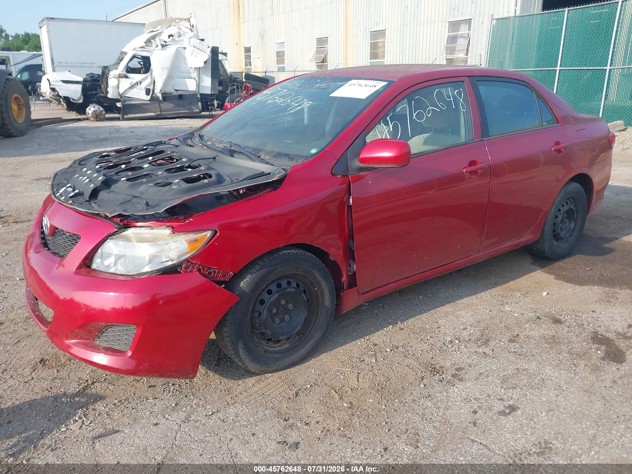 2009 Toyota Corolla Le Red vin: JTDBL40E69J039783