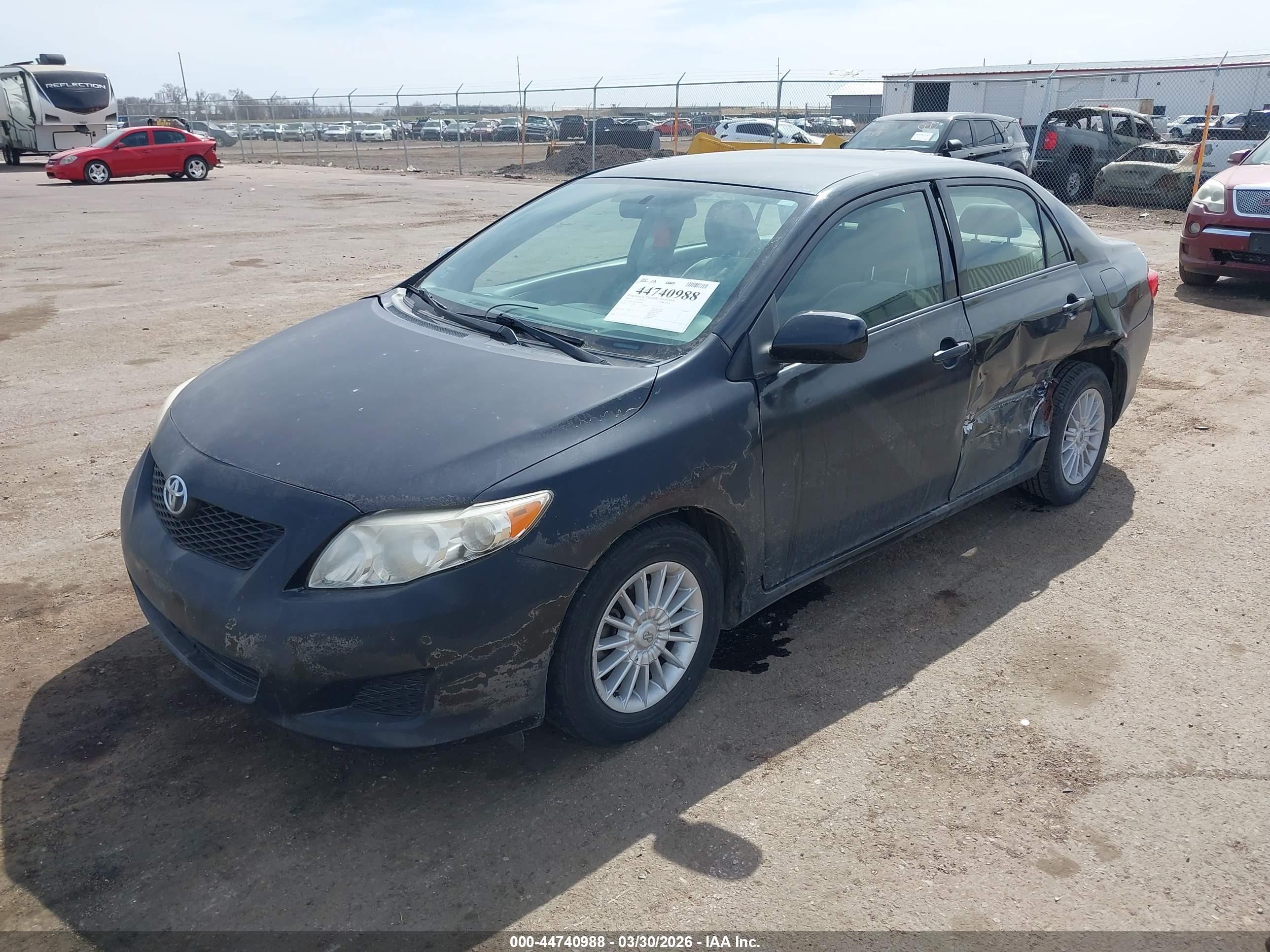 2009 Toyota Corolla Le Black vin: JTDBL40E69J042487