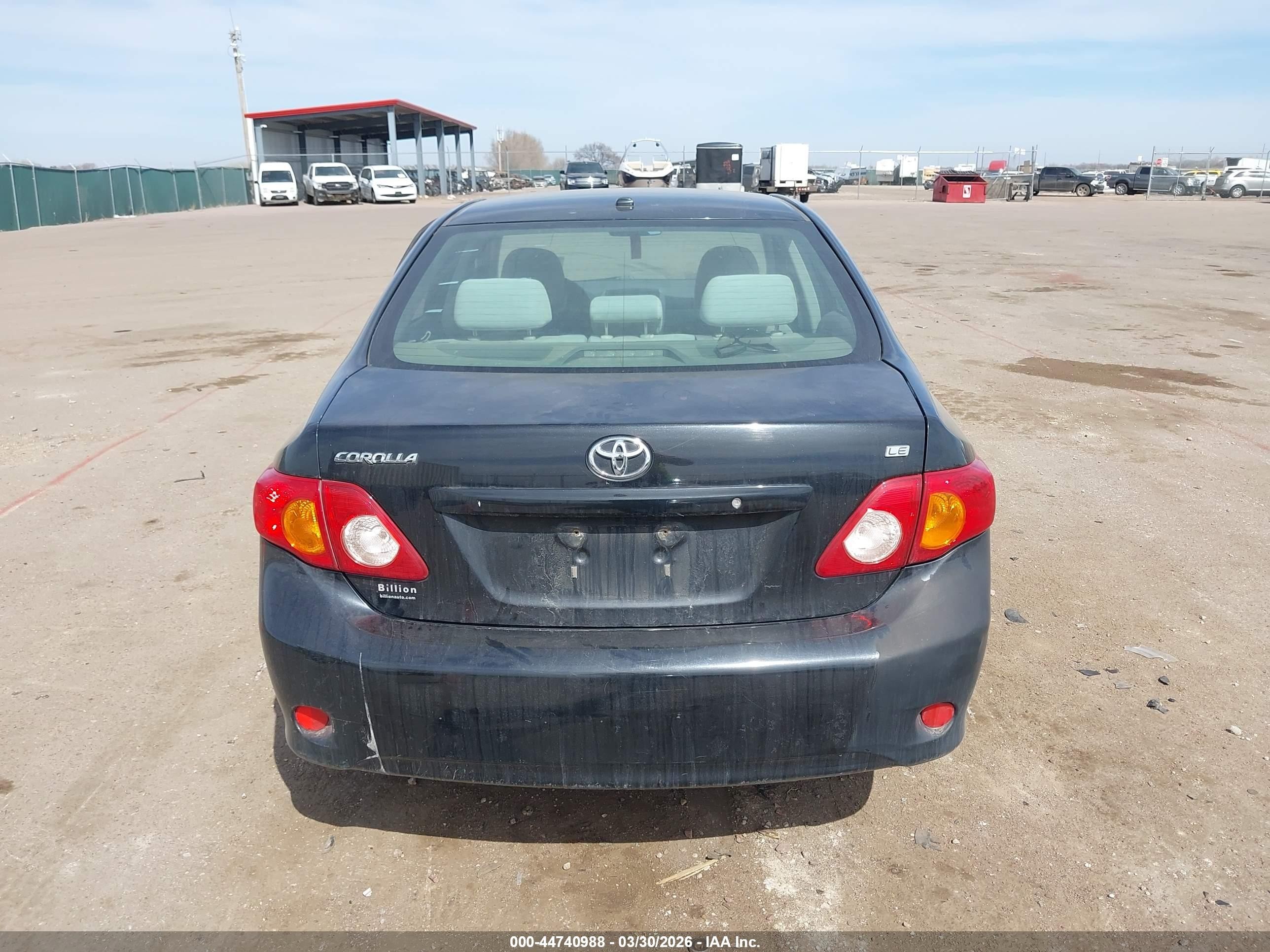 2009 Toyota Corolla Le Black vin: JTDBL40E69J042487