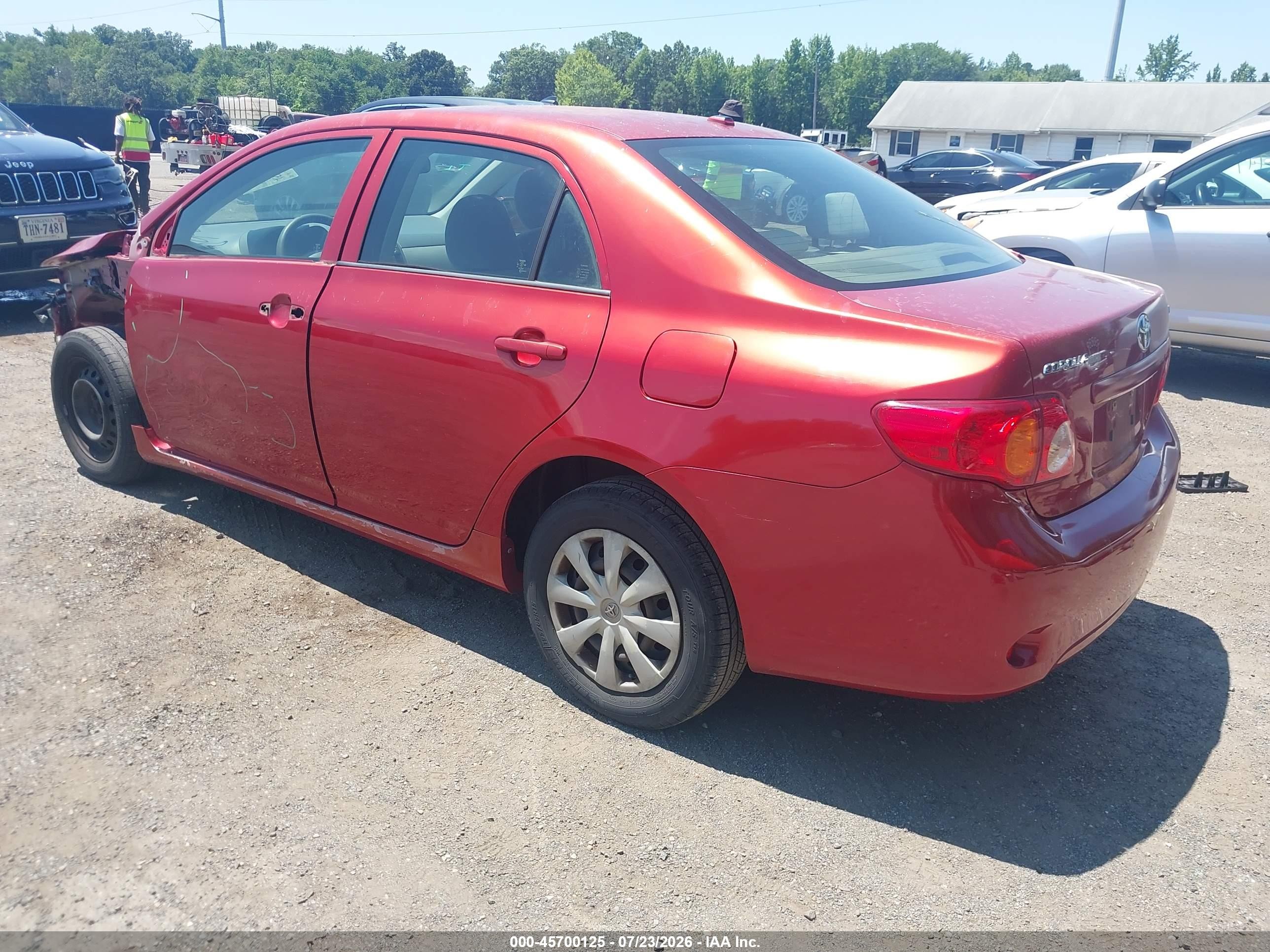 2009 Toyota Corolla Le Red vin: JTDBL40E899032142