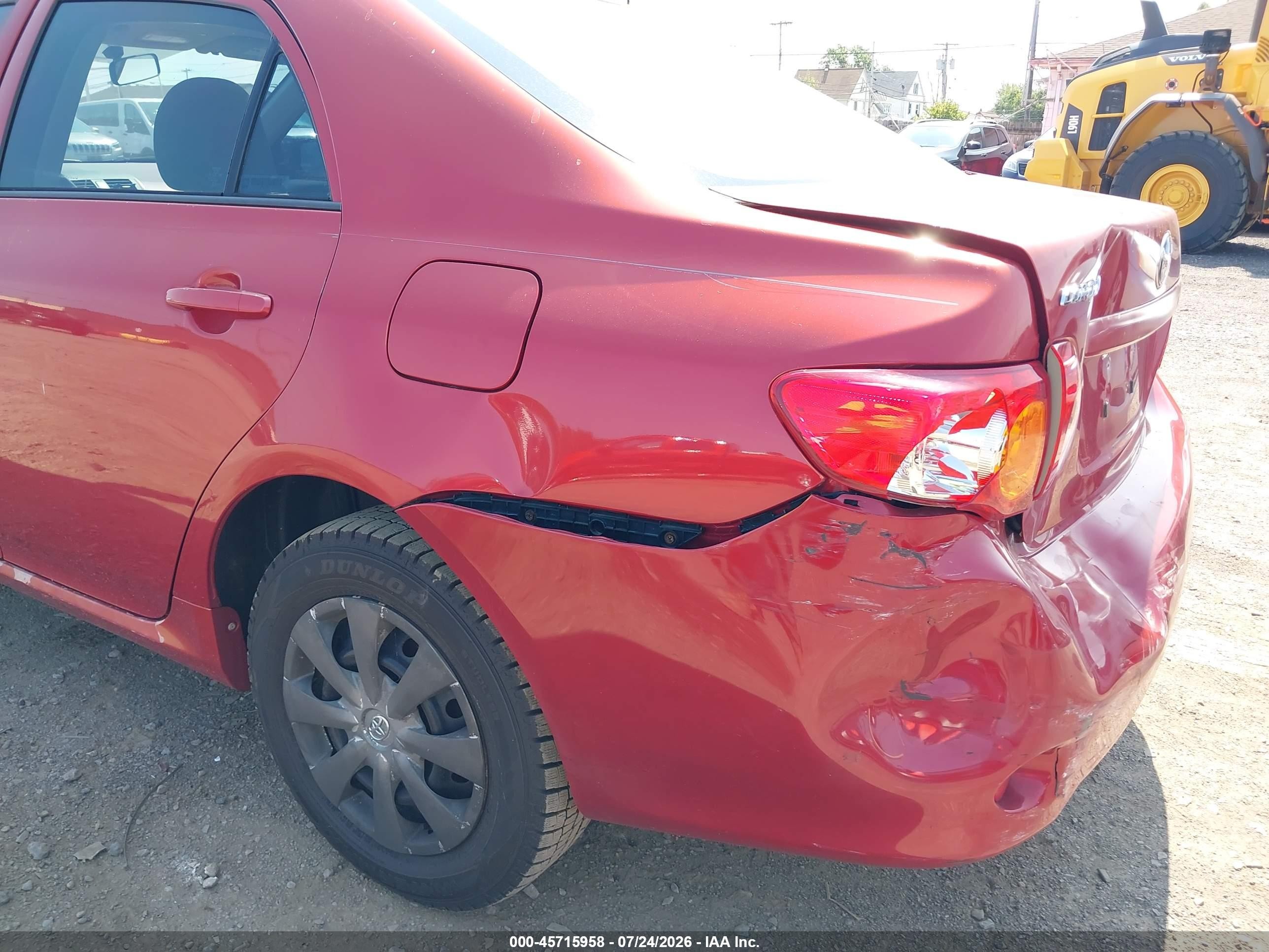 2009 Toyota Corolla Красный vin: JTDBL40E899056506