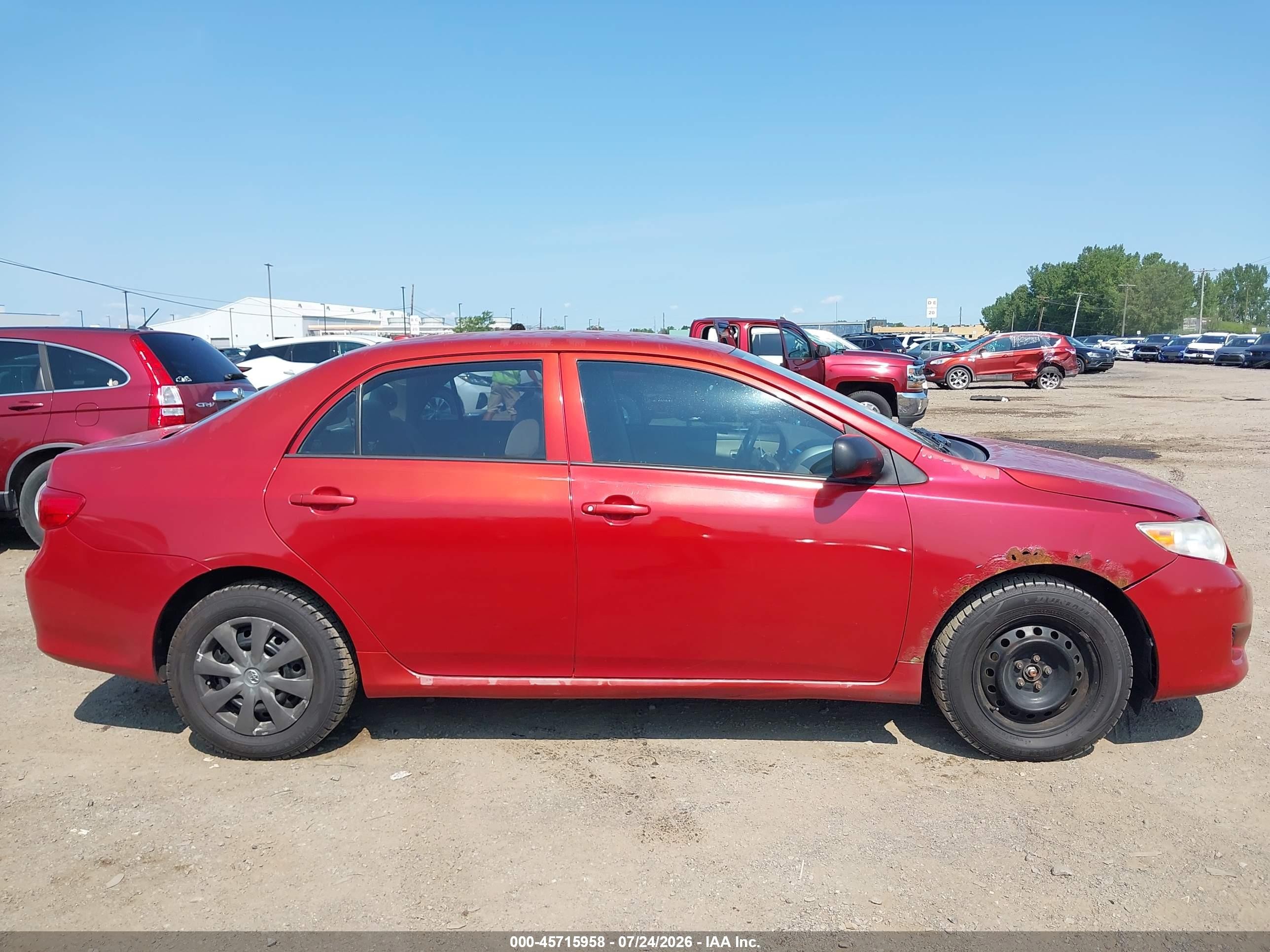 2009 Toyota Corolla Красный vin: JTDBL40E899056506