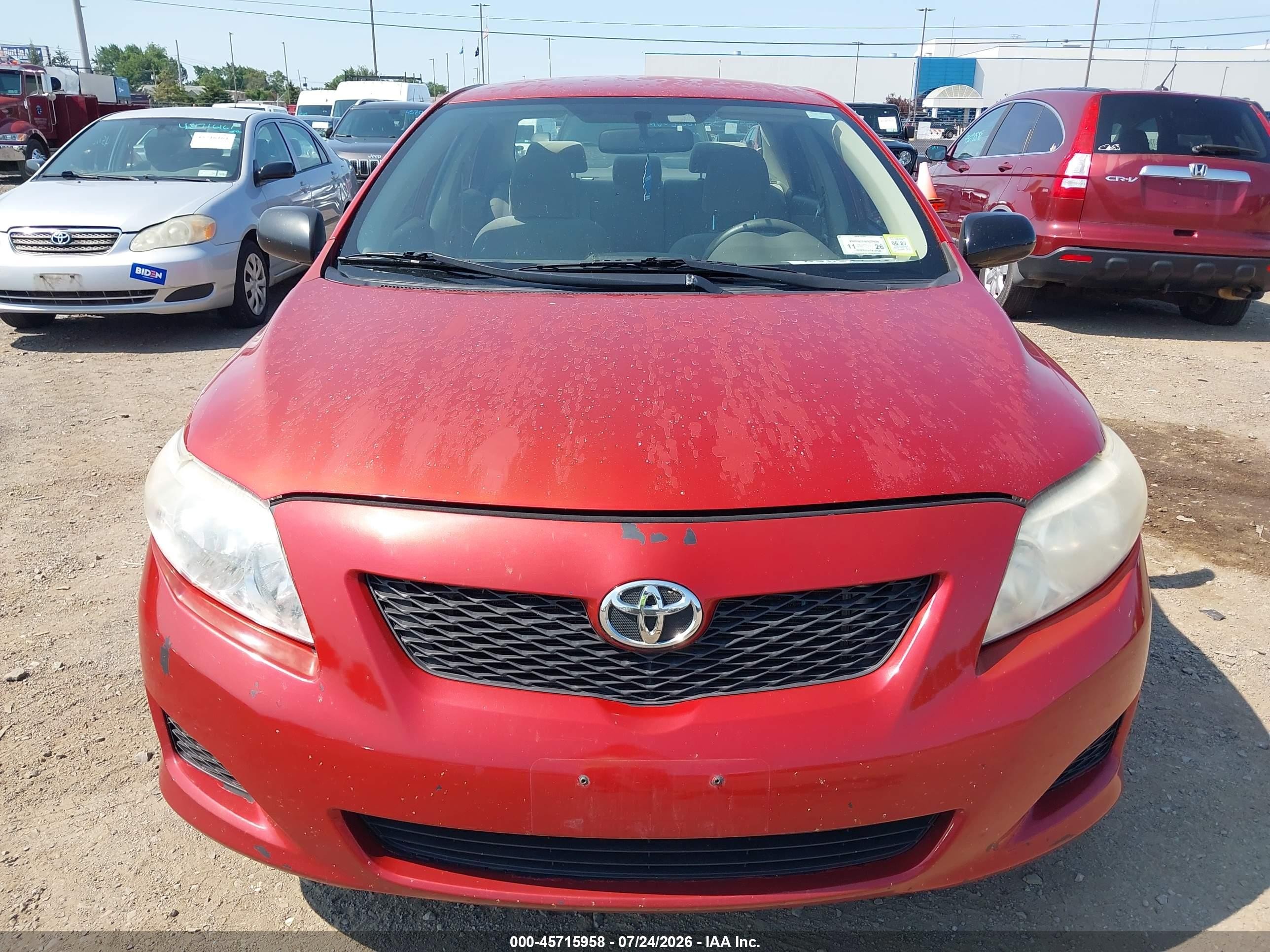 2009 Toyota Corolla Красный vin: JTDBL40E899056506