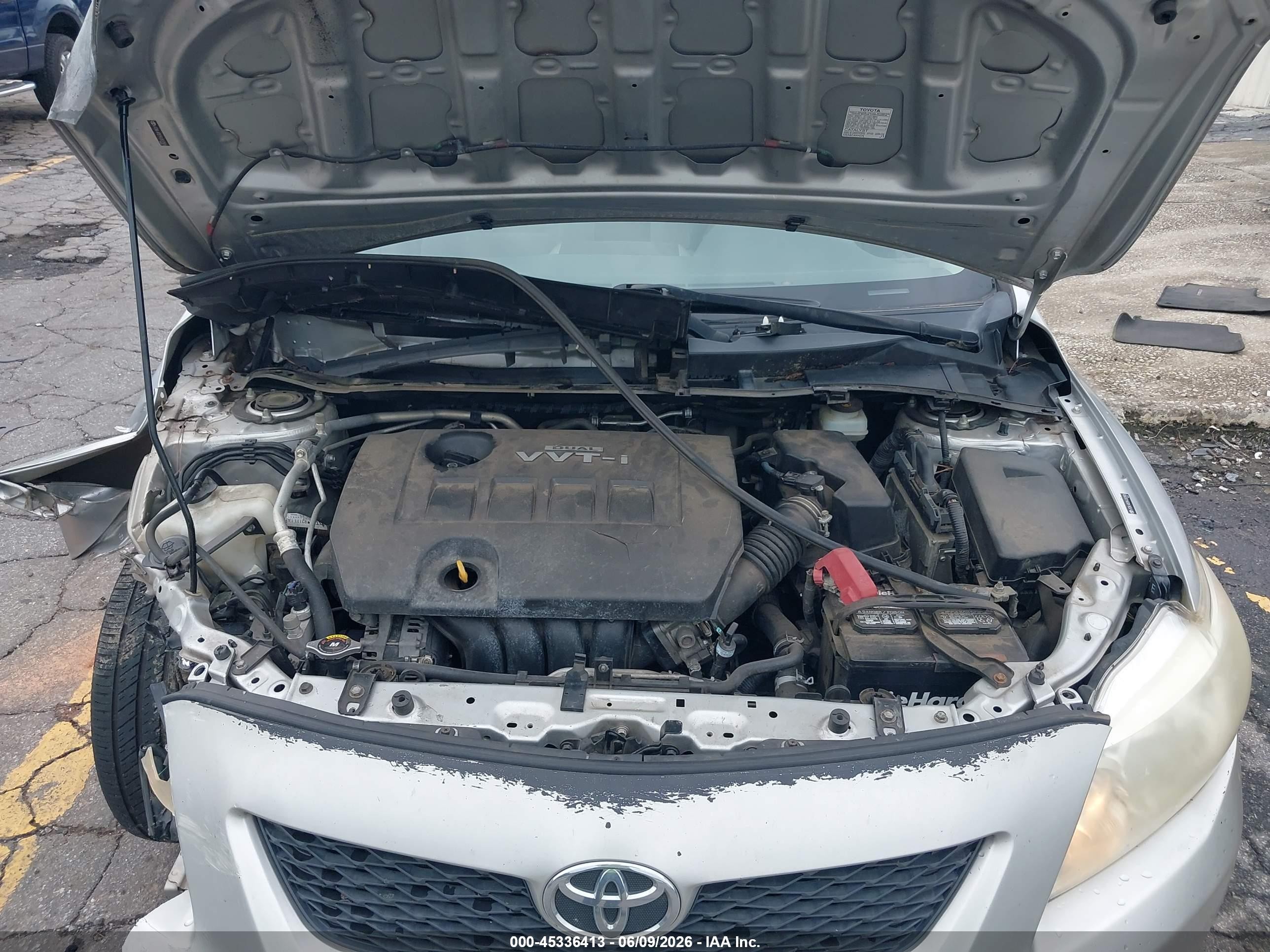 2009 Toyota Corolla Le Silver vin: JTDBL40E89J007806
