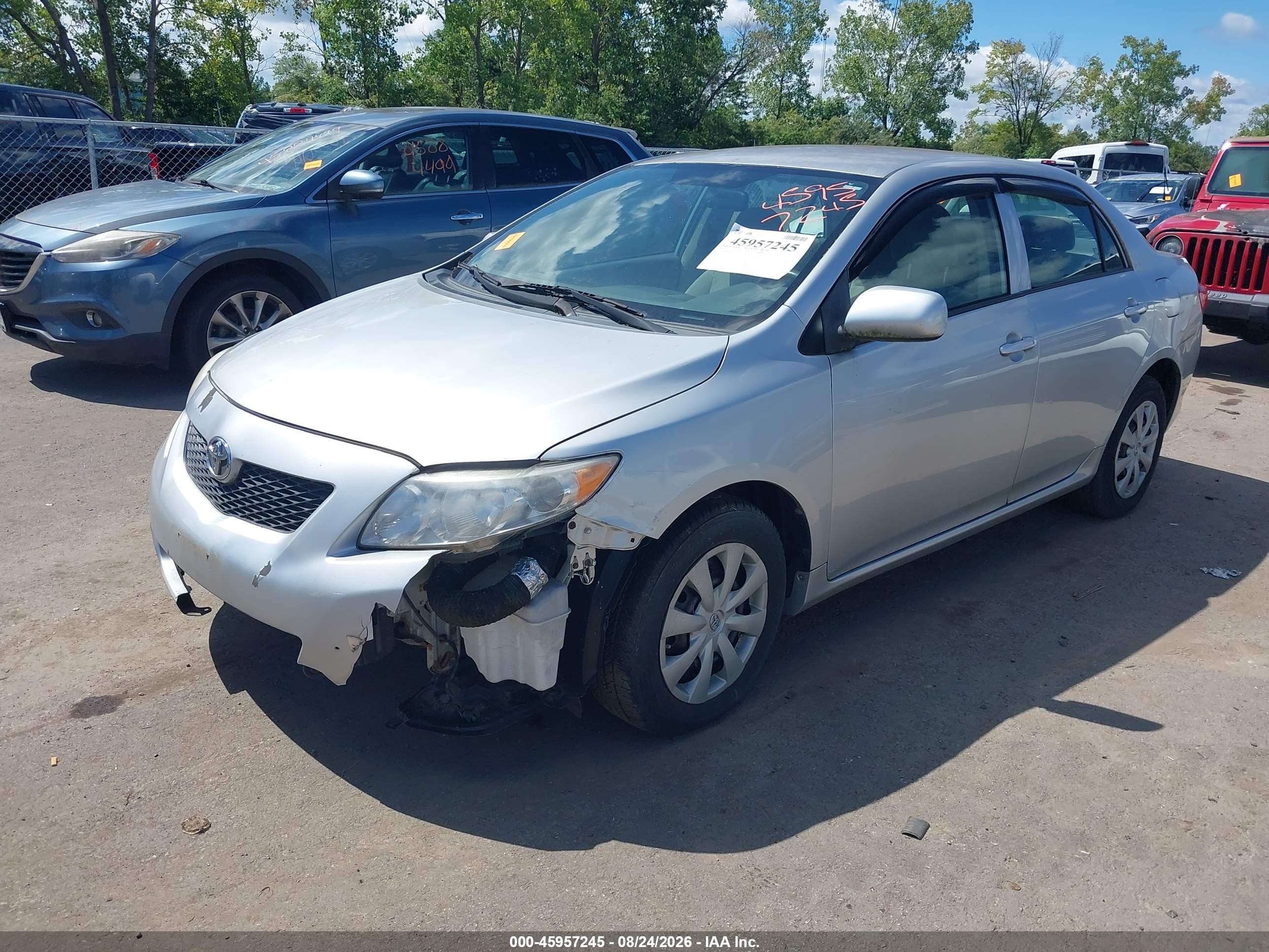 2009 Toyota Corolla Le Silver vin: JTDBL40E89J027716