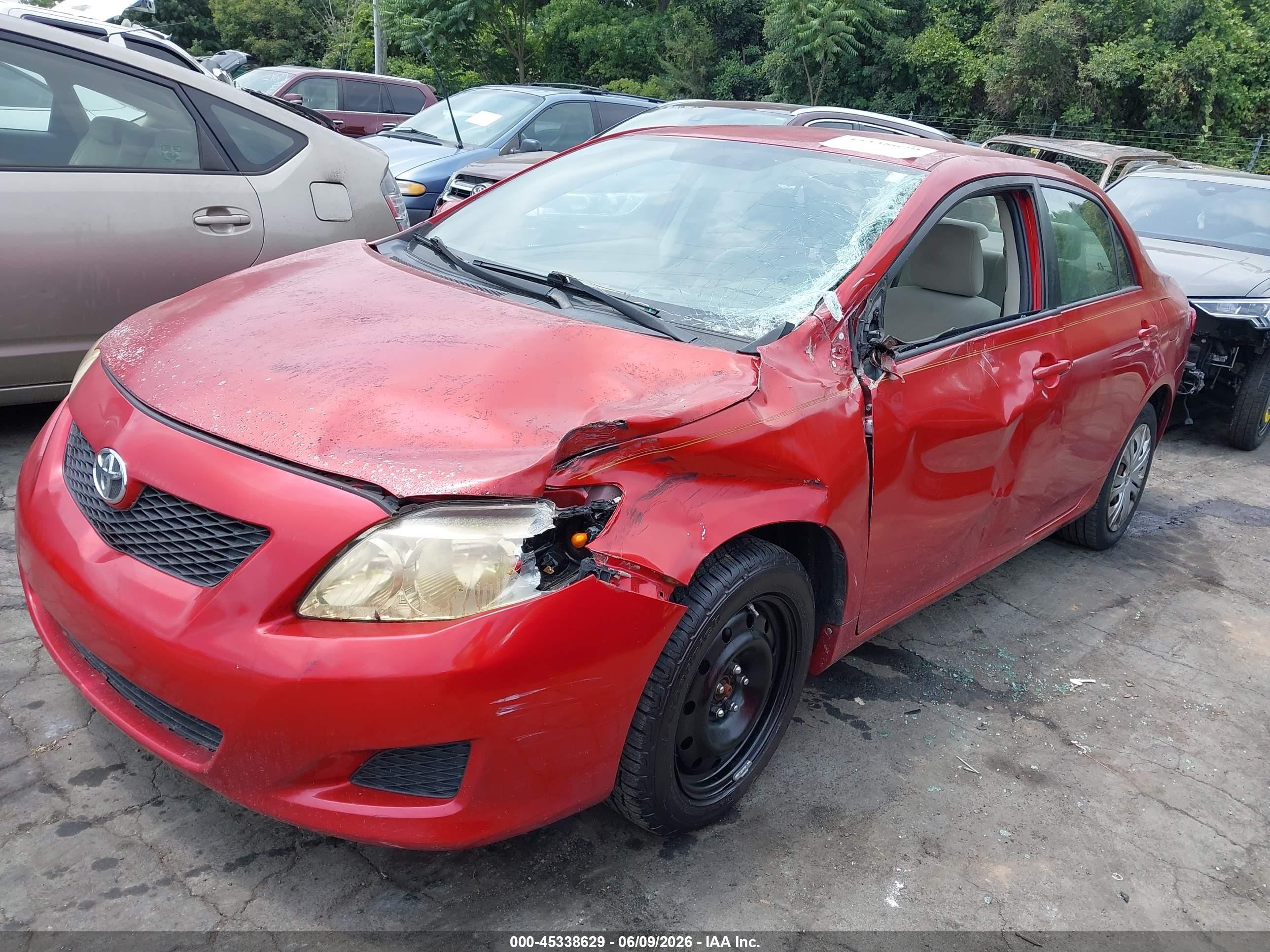 2009 Toyota Corolla Xle Red vin: JTDBL40E89J047237