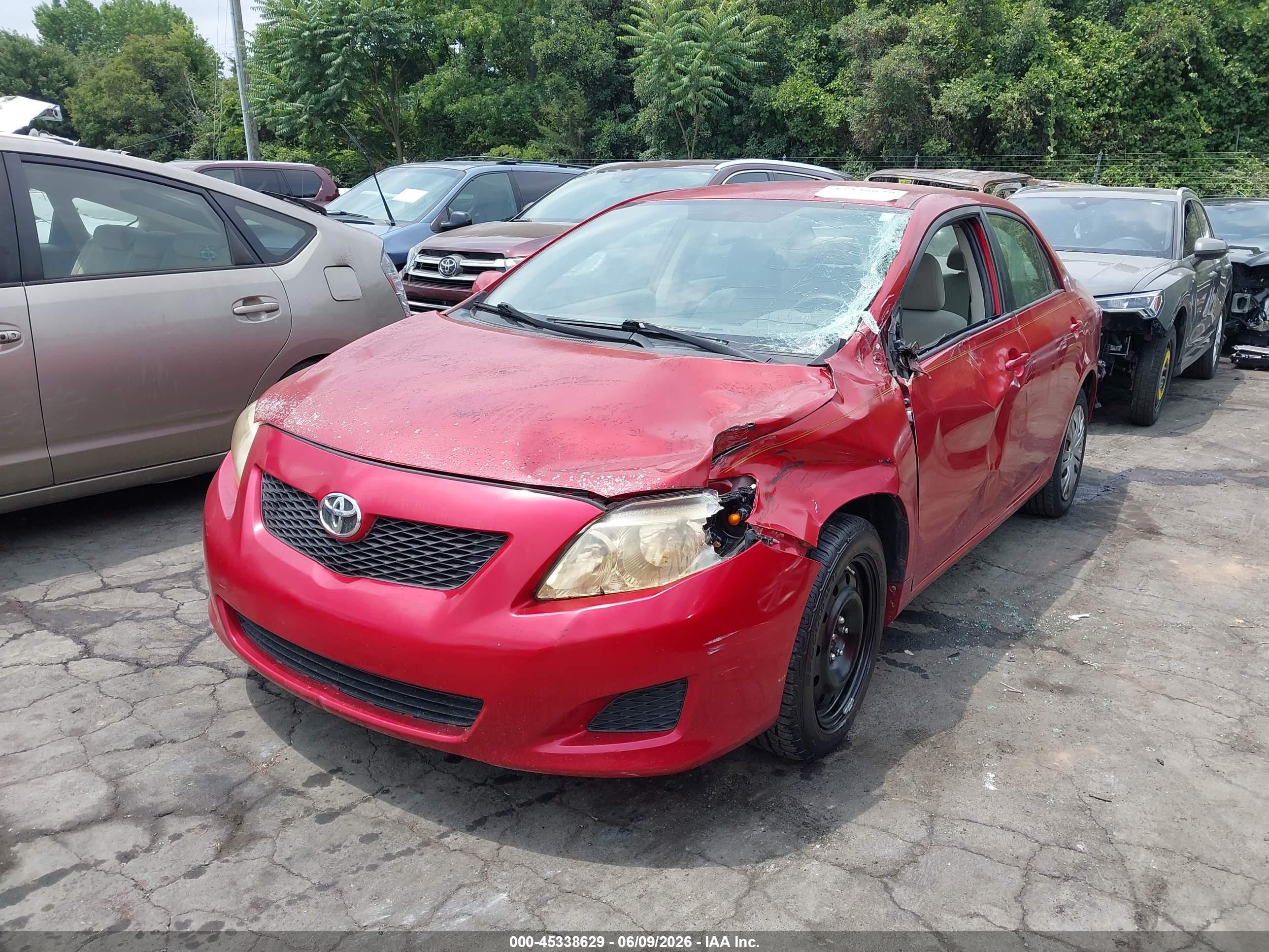 2009 Toyota Corolla Xle Red vin: JTDBL40E89J047237