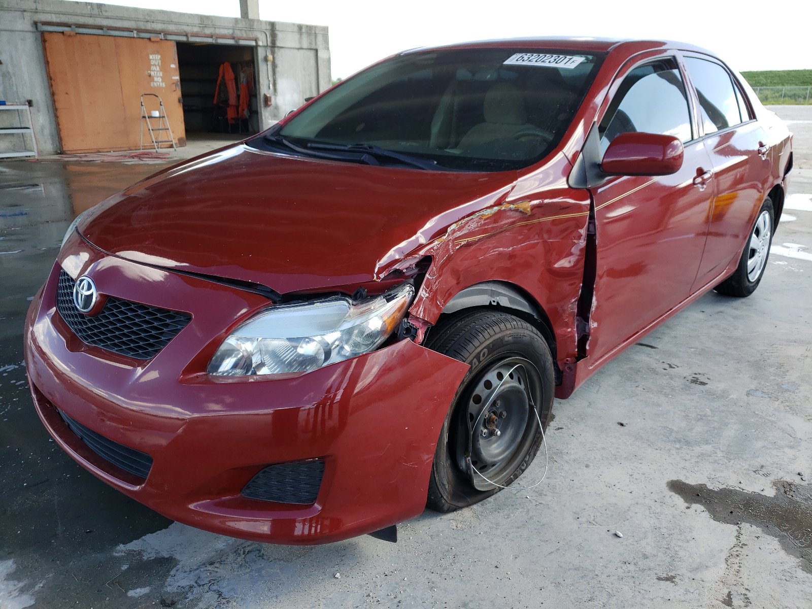 2009 Toyota Corolla Le Burgundy vin: JTDBL40E999027855