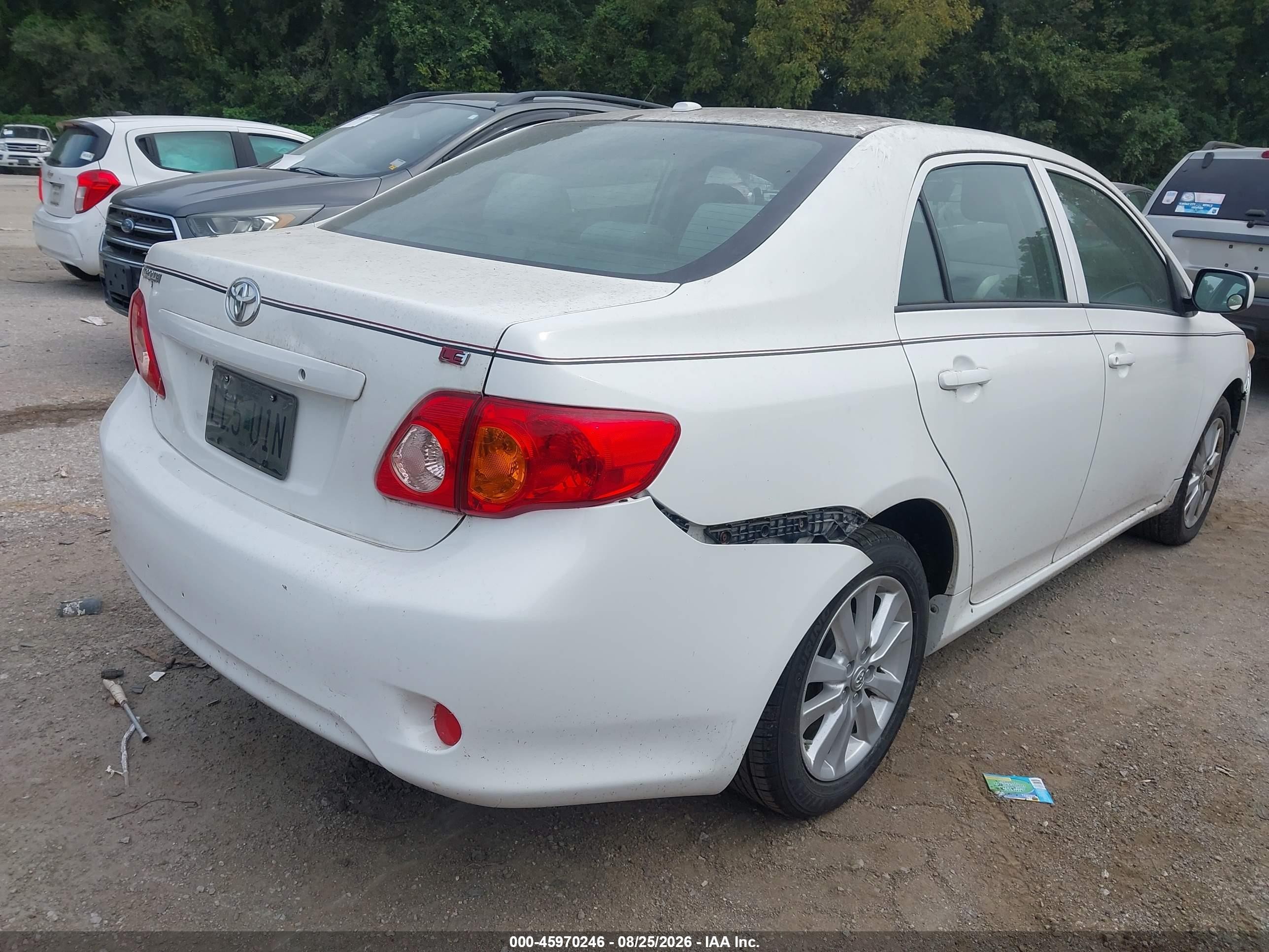 2009 Toyota Corolla Le Белый vin: JTDBL40E99J016157