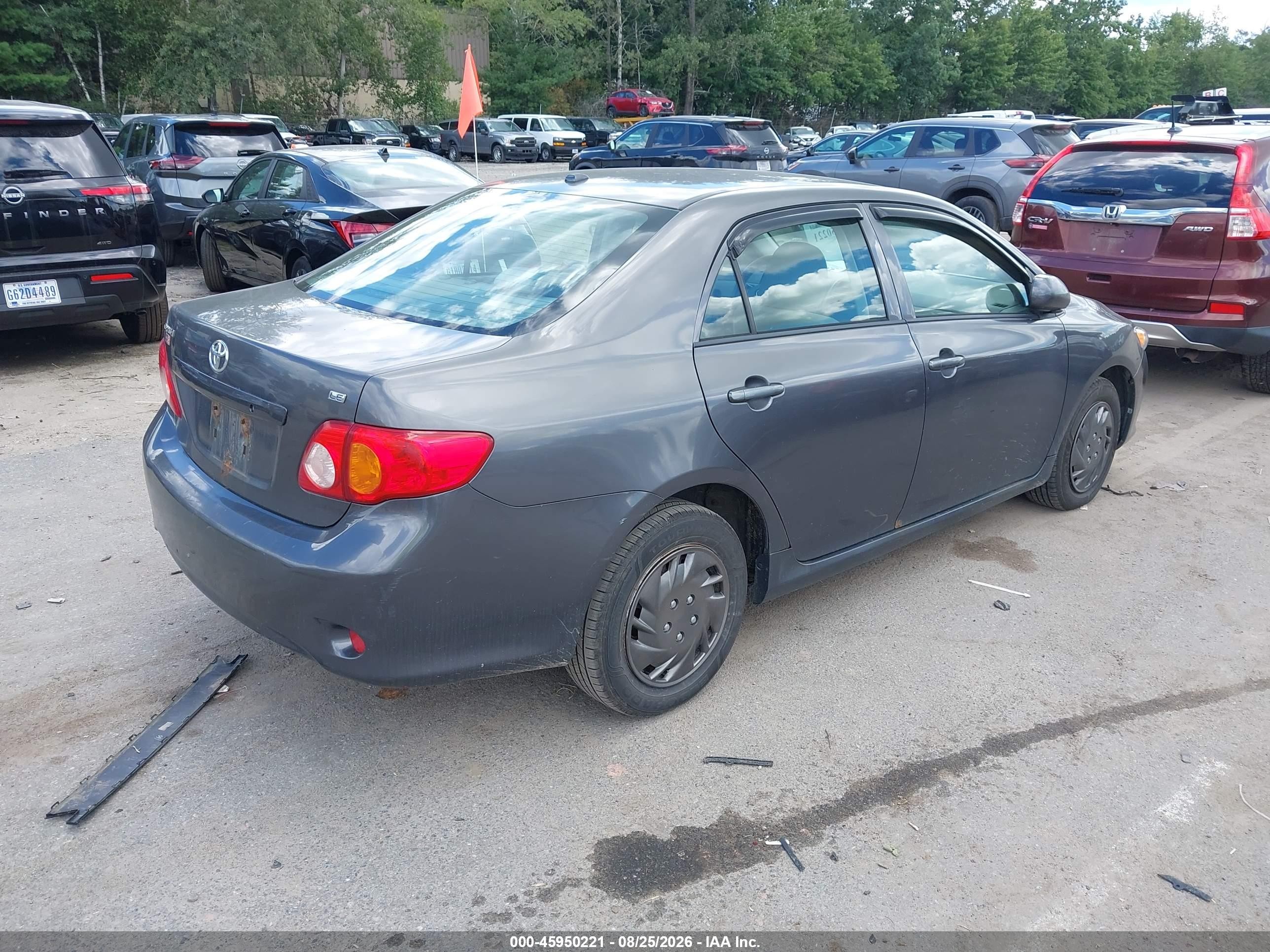 2009 Toyota Corolla Le Серый vin: JTDBL40E99J025358