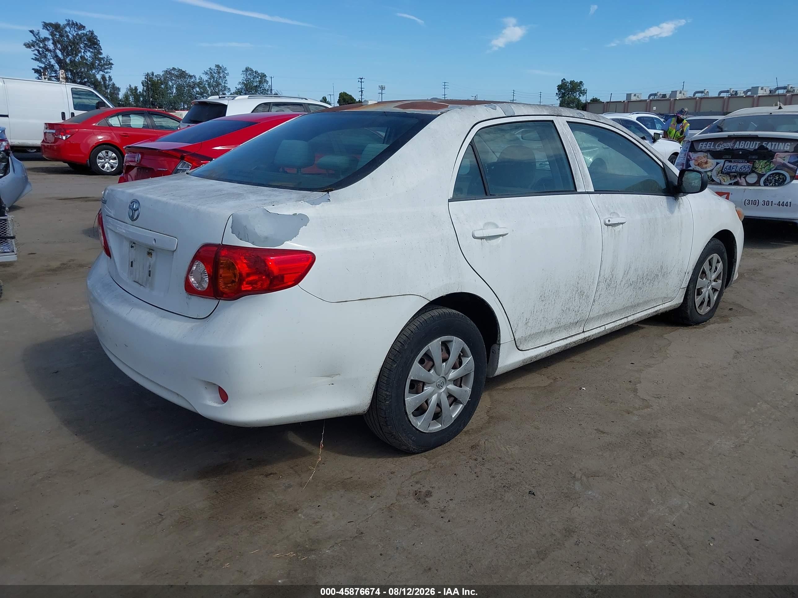 2009 Toyota Corolla Белый vin: JTDBL40E99J030706
