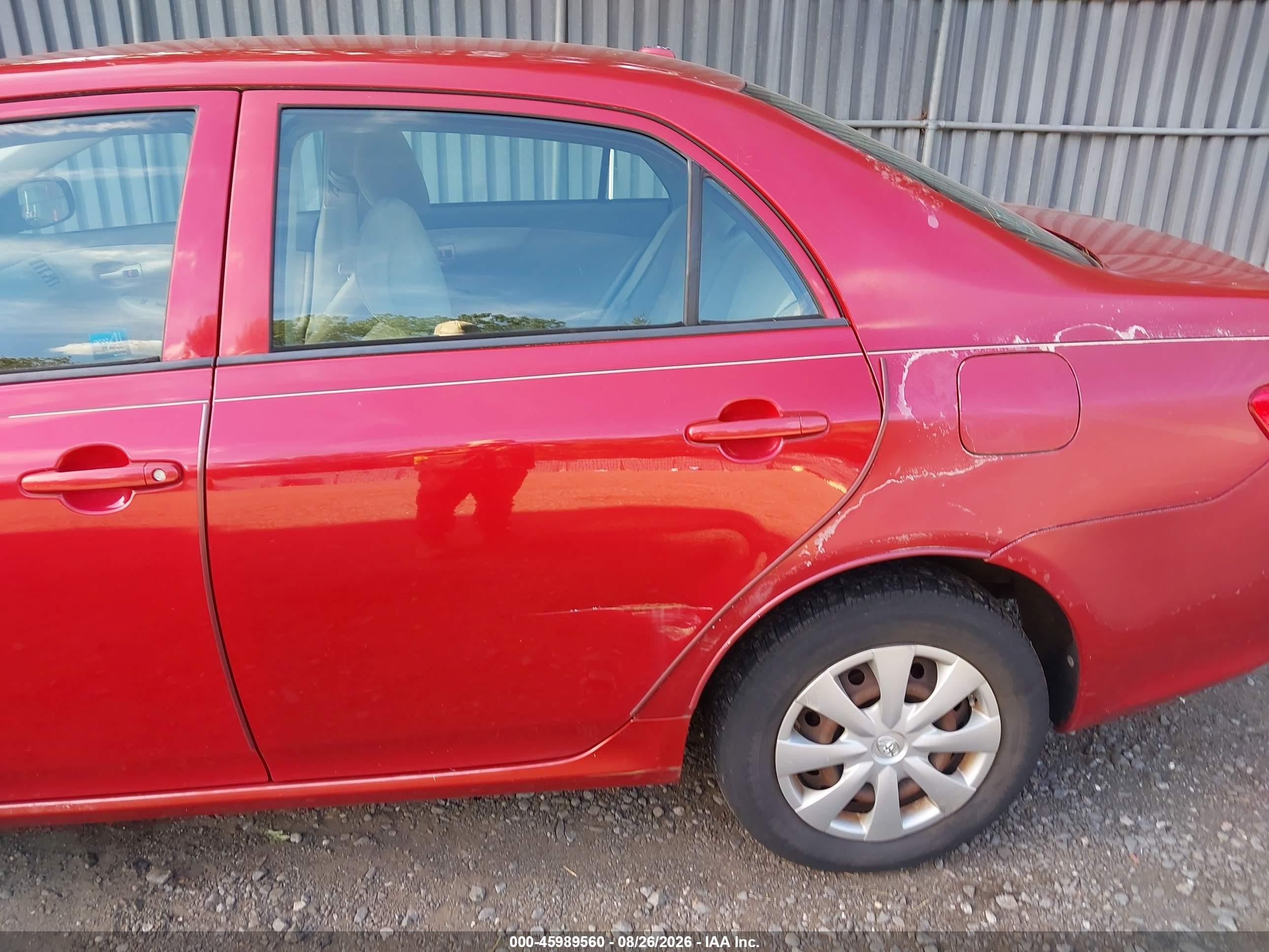 2009 Toyota Corolla Le Красный vin: JTDBL40E99J051216