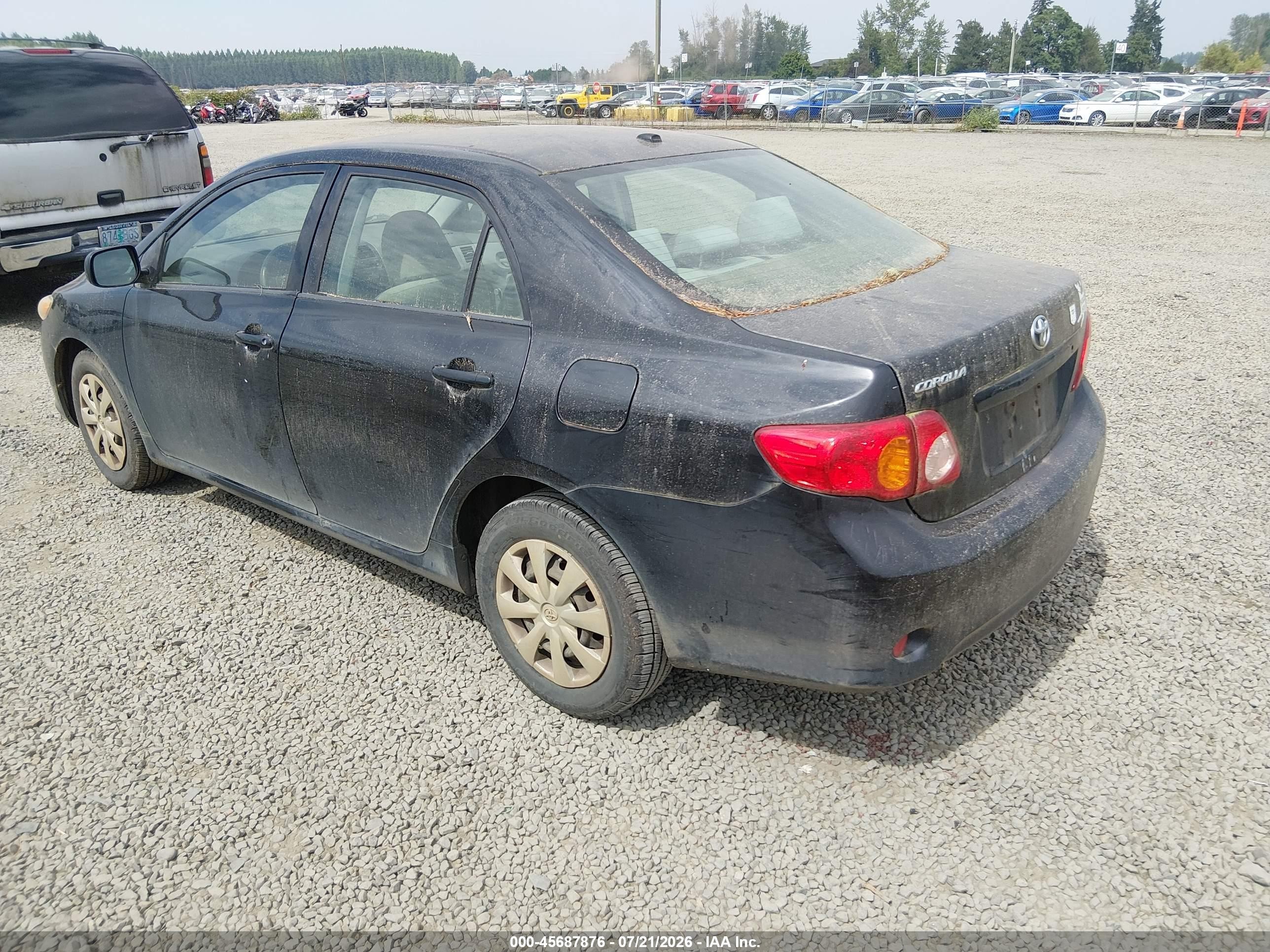 2009 Toyota Corolla   Black vin: JTDBL40EX99030165