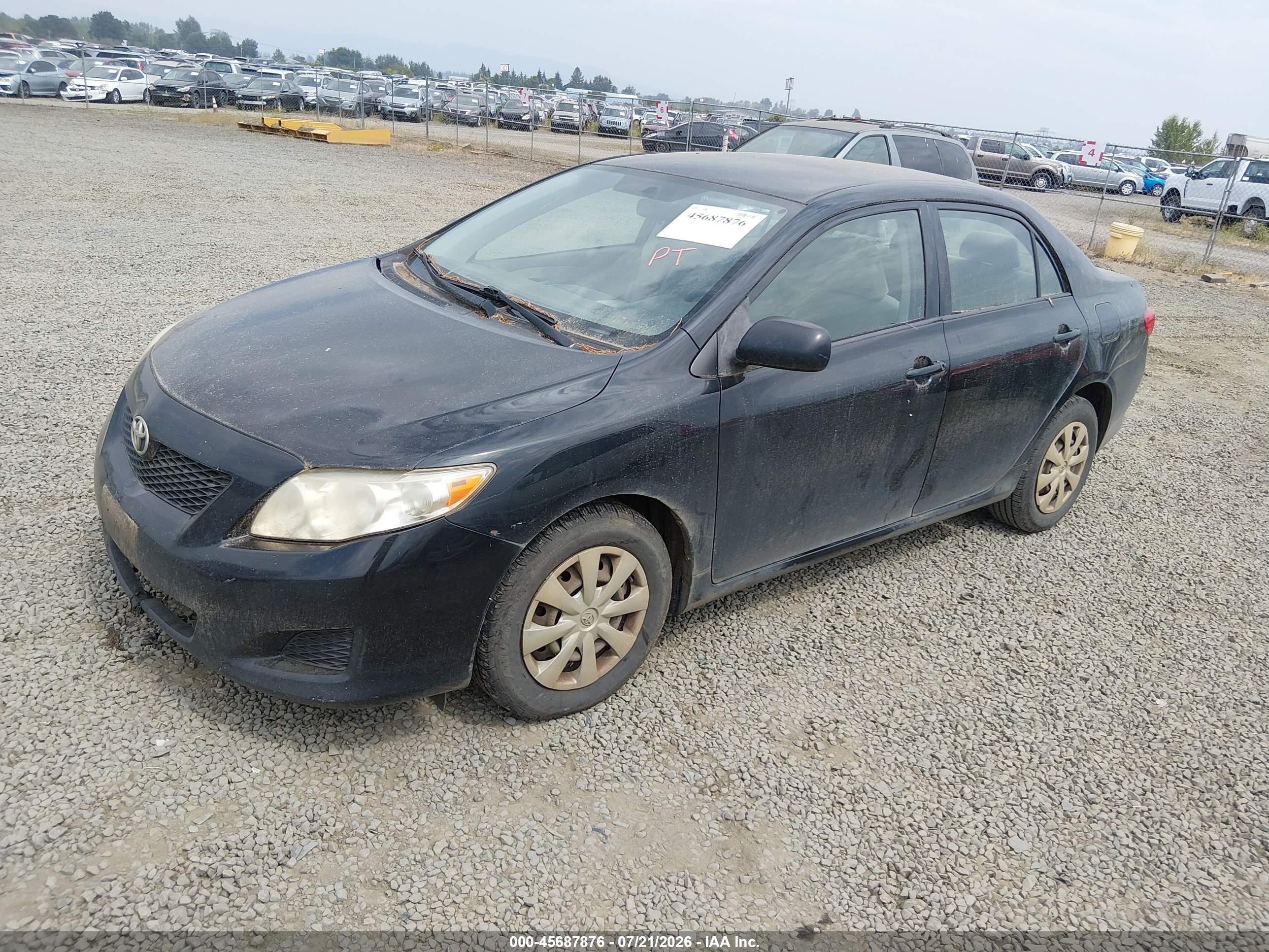 2009 Toyota Corolla   Black vin: JTDBL40EX99030165