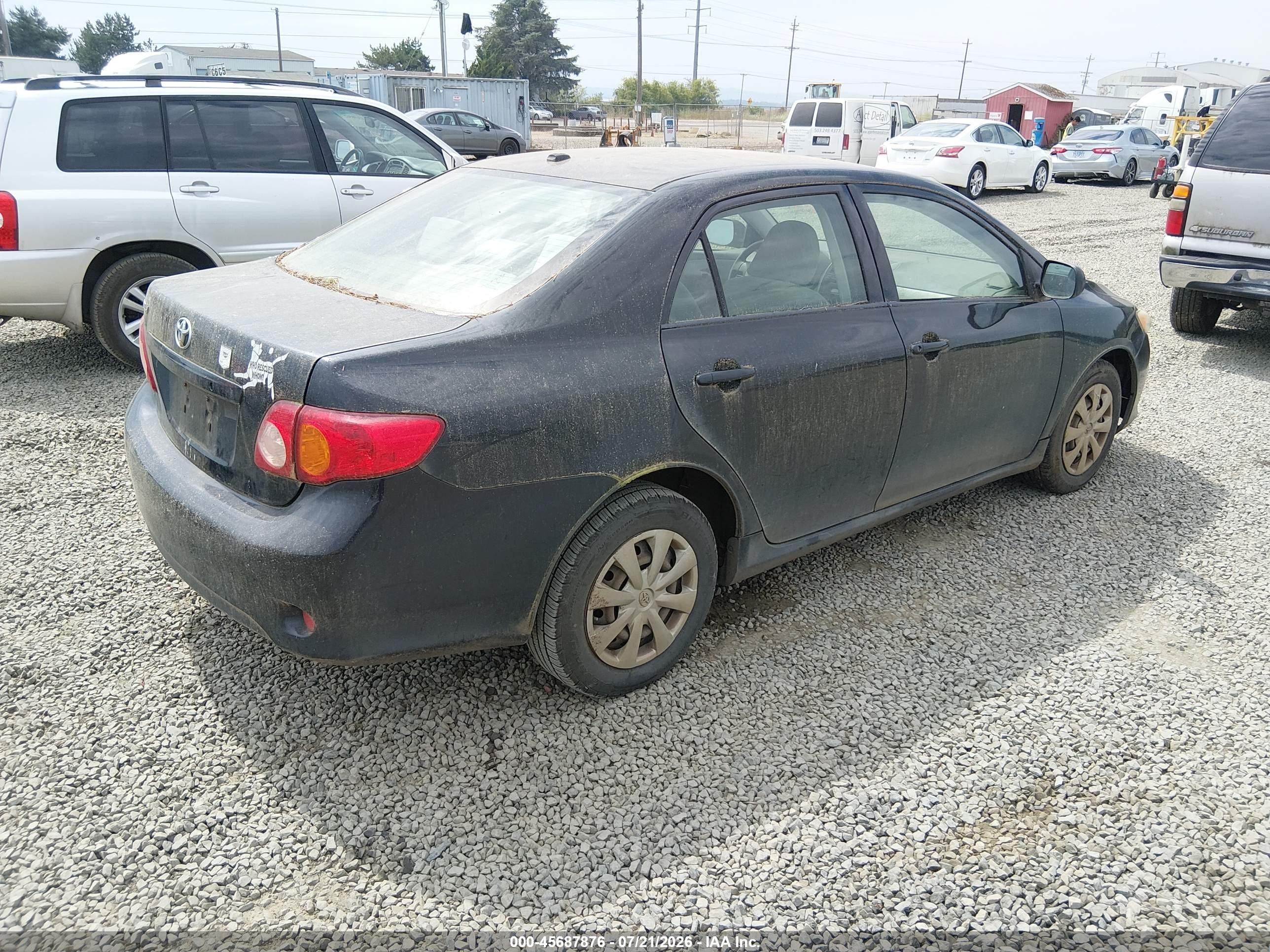 2009 Toyota Corolla   Black vin: JTDBL40EX99030165