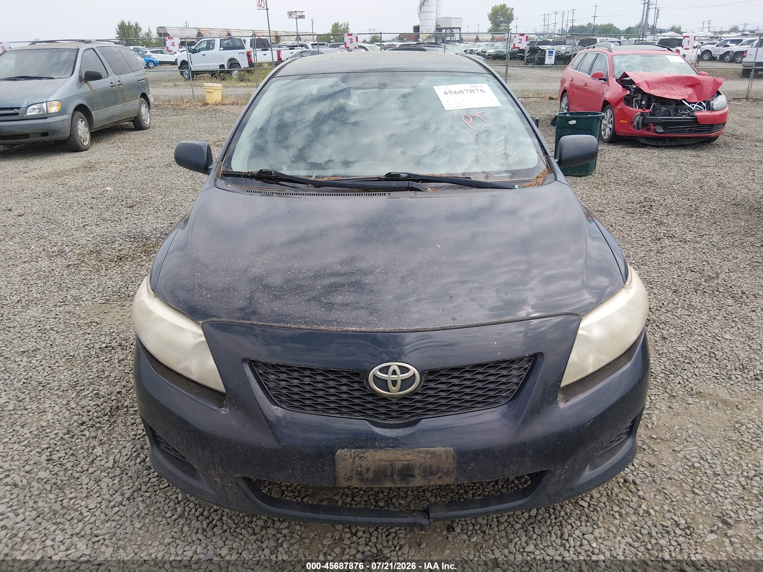 2009 Toyota Corolla   Black vin: JTDBL40EX99030165
