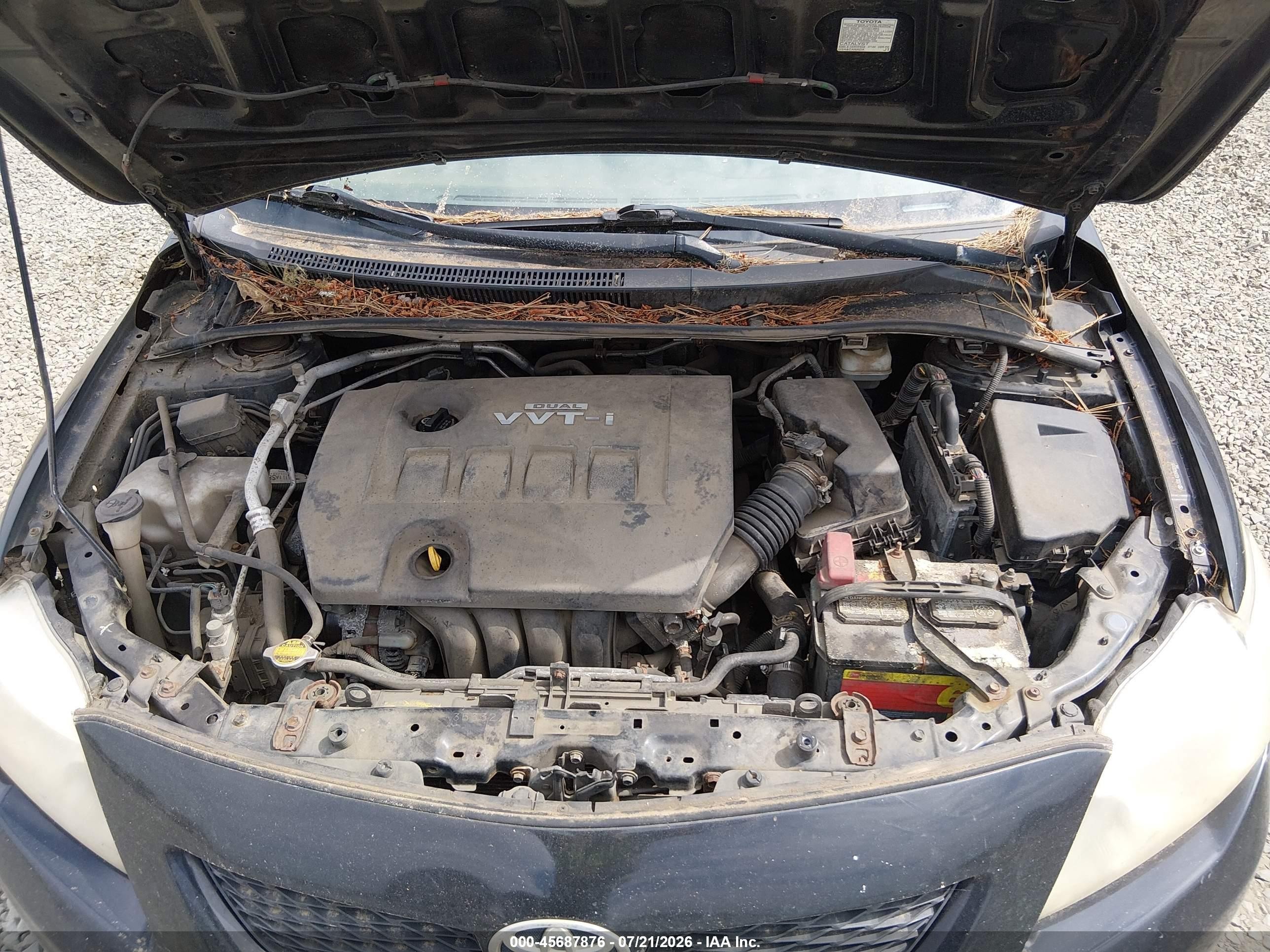 2009 Toyota Corolla   Black vin: JTDBL40EX99030165