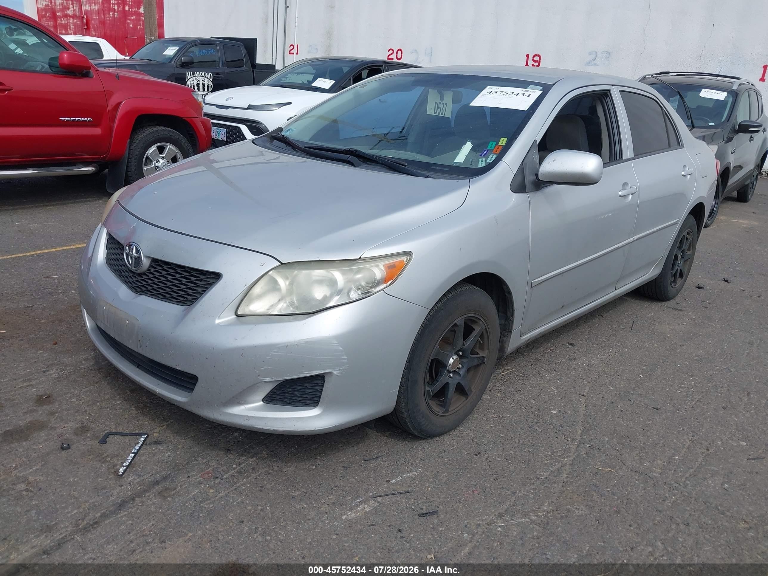 2009 Toyota Corolla Le Серый vin: JTDBL40EX99051050
