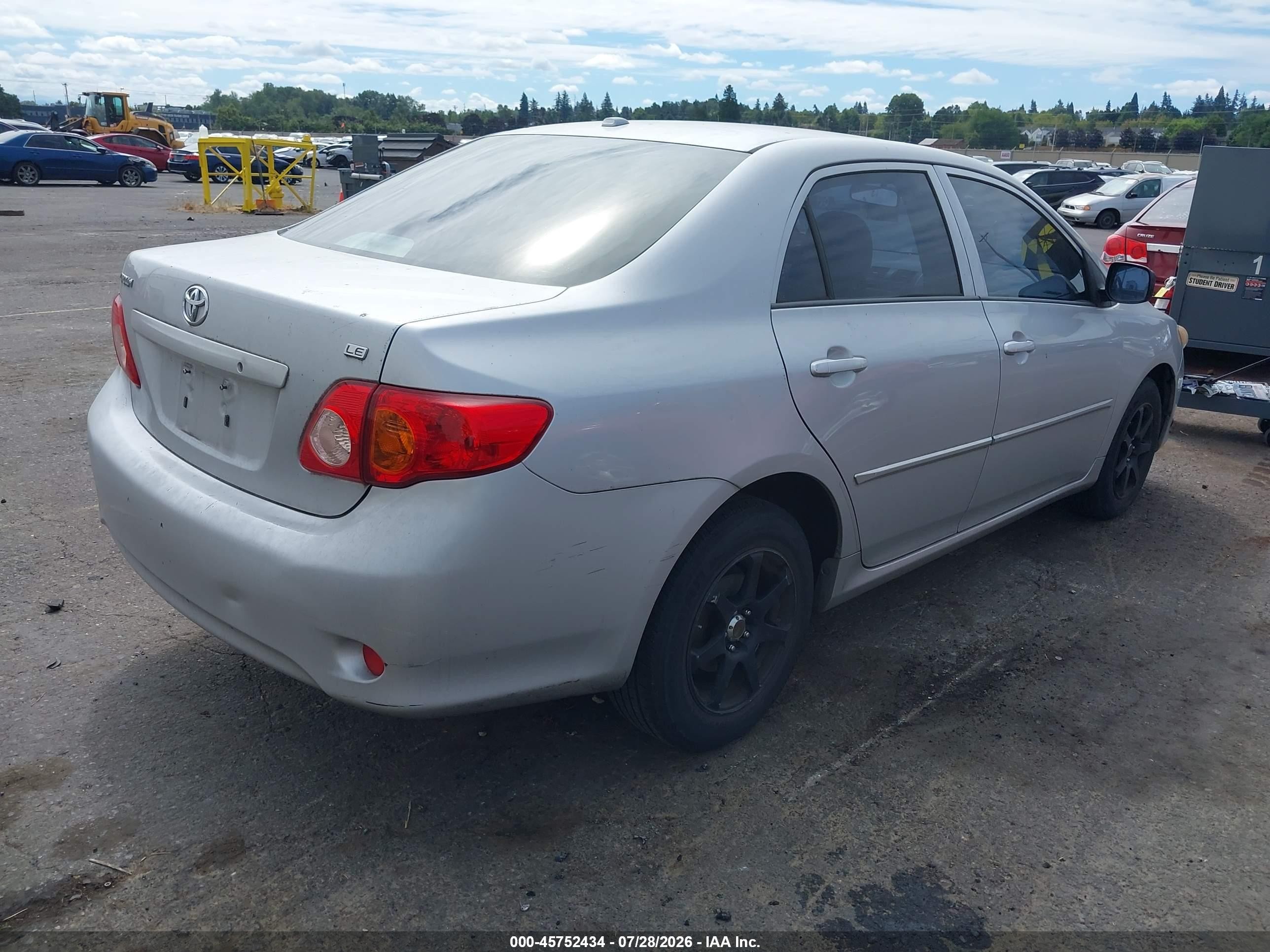 2009 Toyota Corolla Le Серый vin: JTDBL40EX99051050
