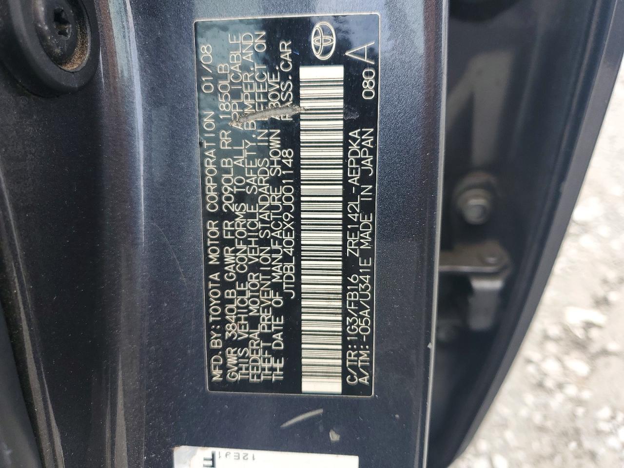 2009 Toyota Corolla Le Silver vin: JTDBL40EX9J001148