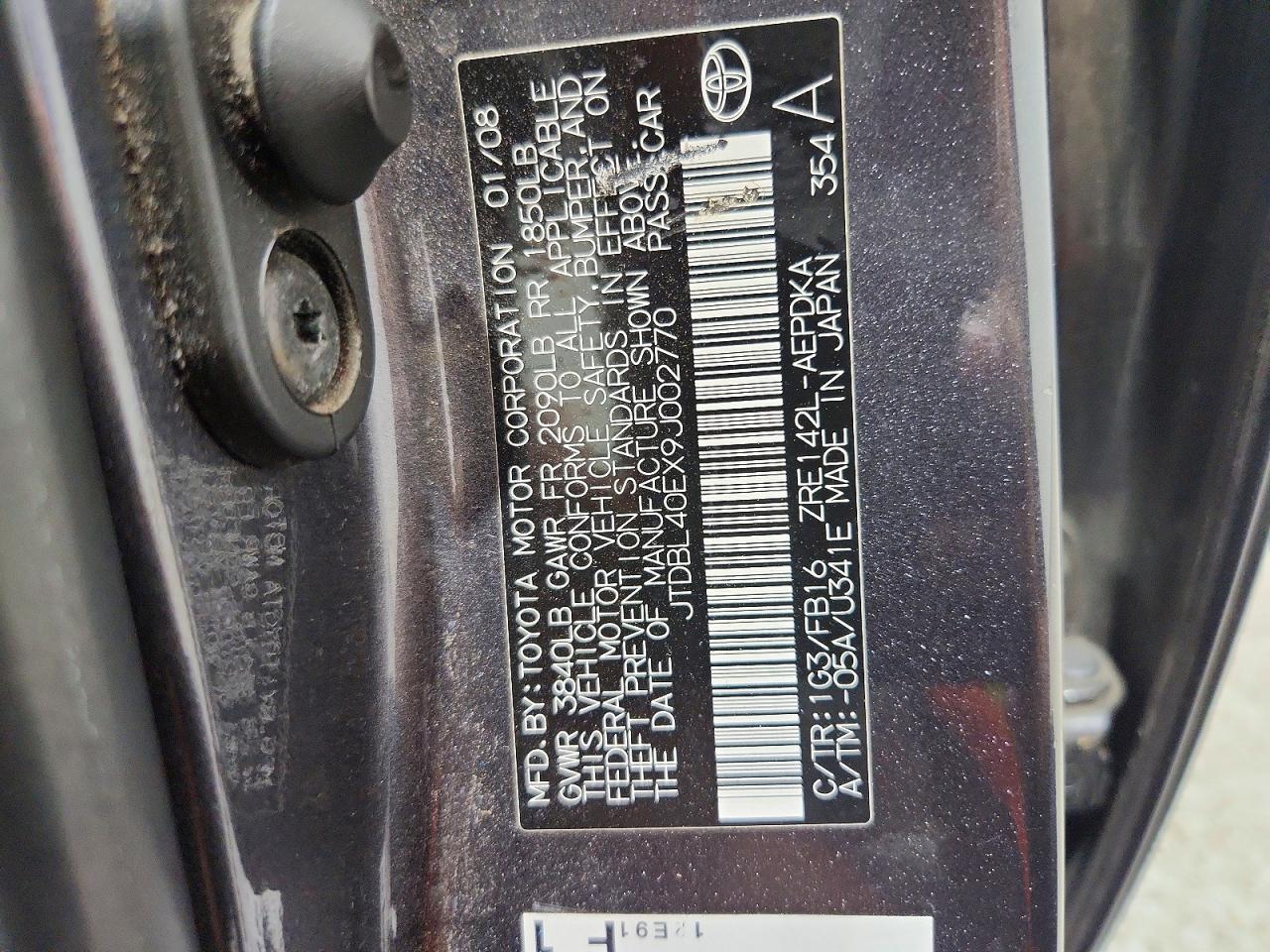 2009 Toyota Corolla Base Gray vin: JTDBL40EX9J002770