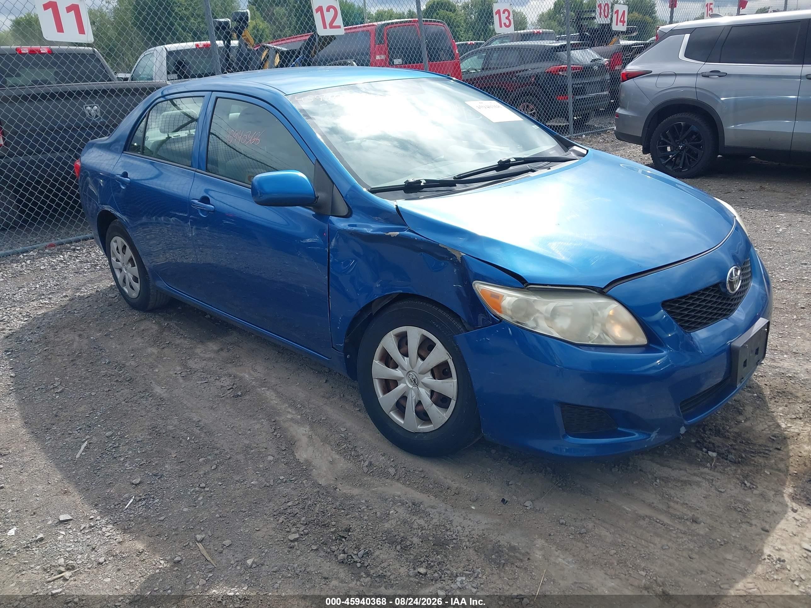 2009 Toyota Corolla Le Blue vin: JTDBL40EX9J049460
