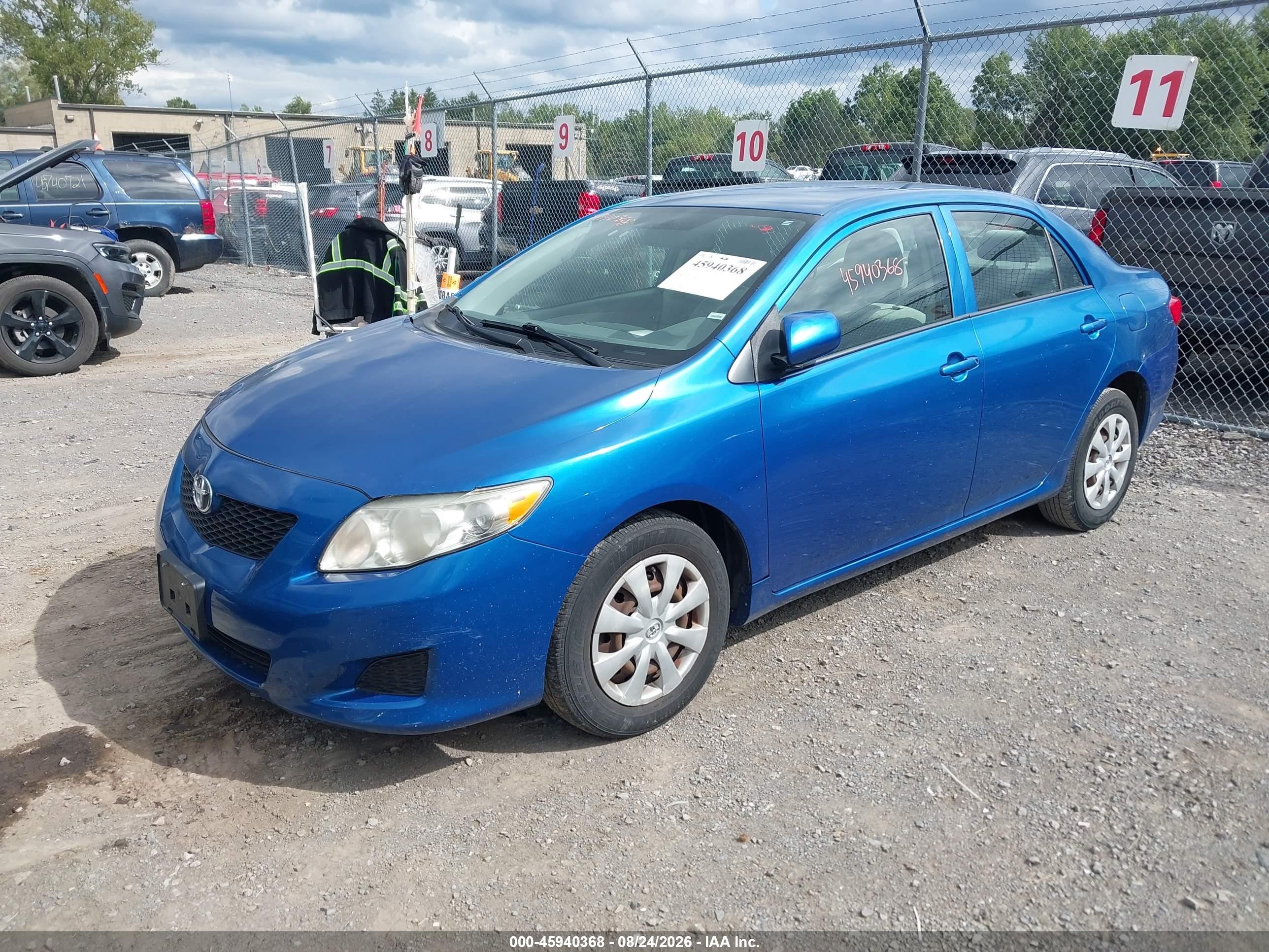 2009 Toyota Corolla Le Blue vin: JTDBL40EX9J049460