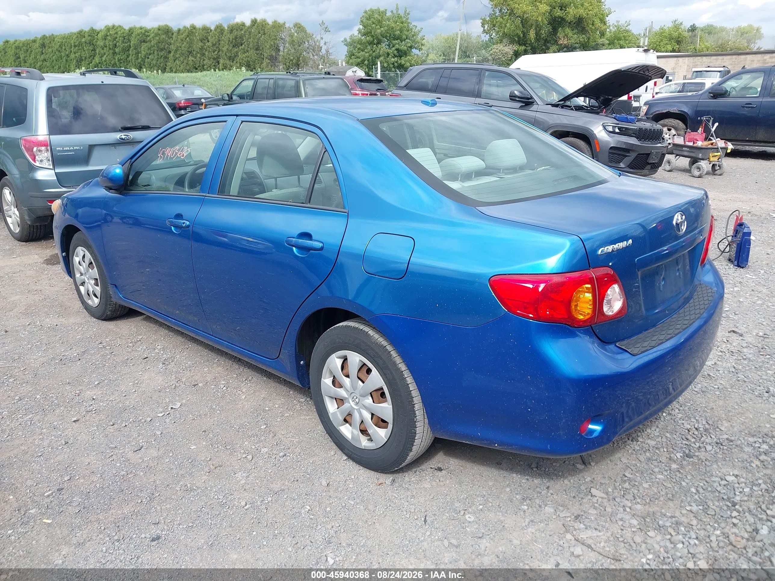 2009 Toyota Corolla Le Blue vin: JTDBL40EX9J049460