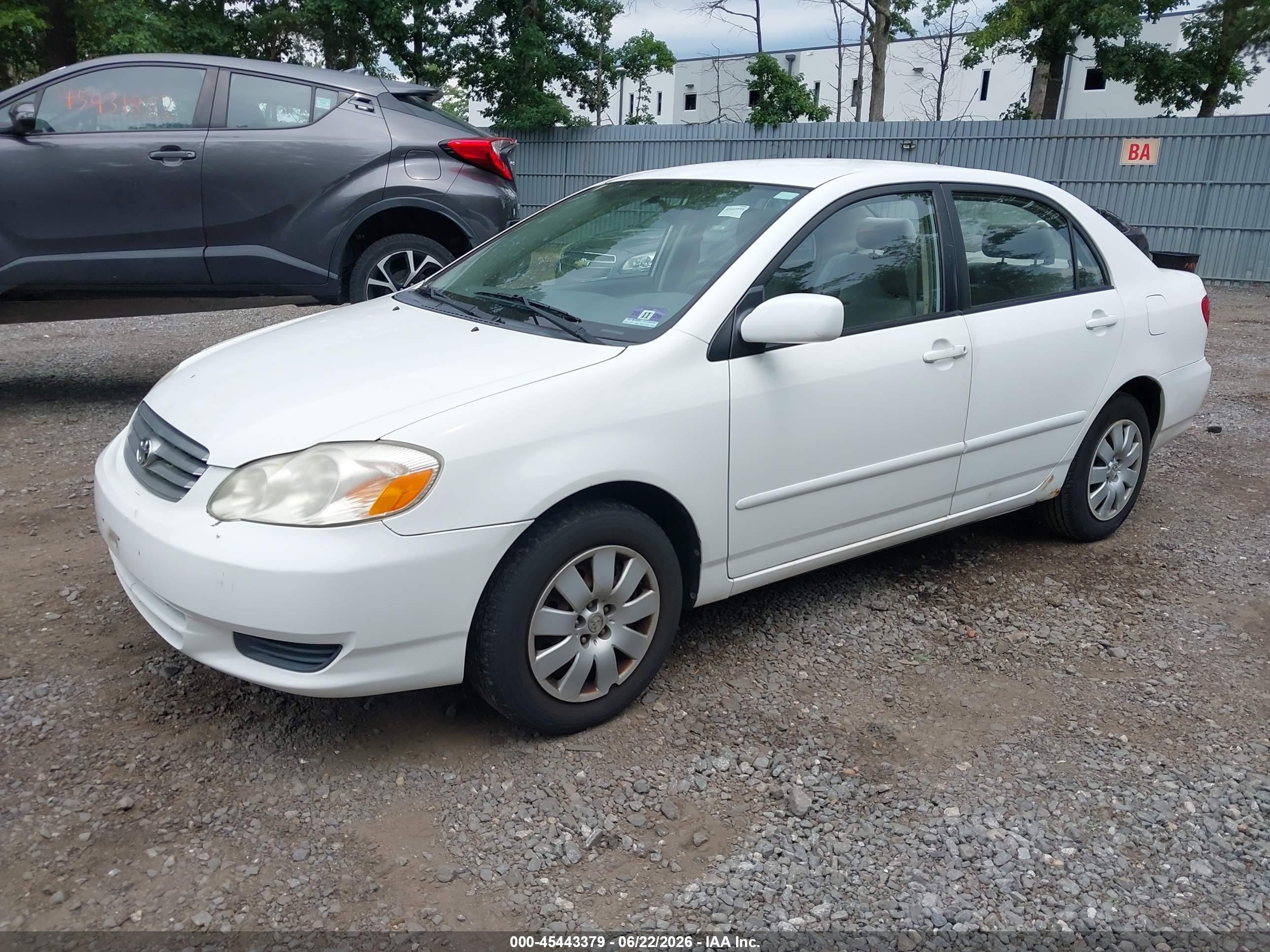 2003 Toyota Corolla Le Белый vin: JTDBR32E030028944