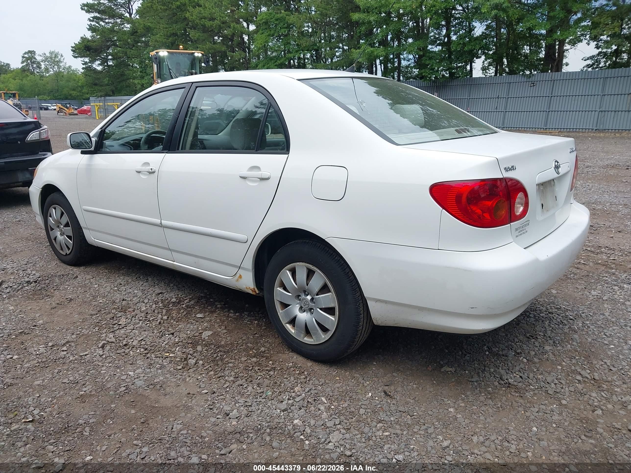 2003 Toyota Corolla Le Белый vin: JTDBR32E030028944