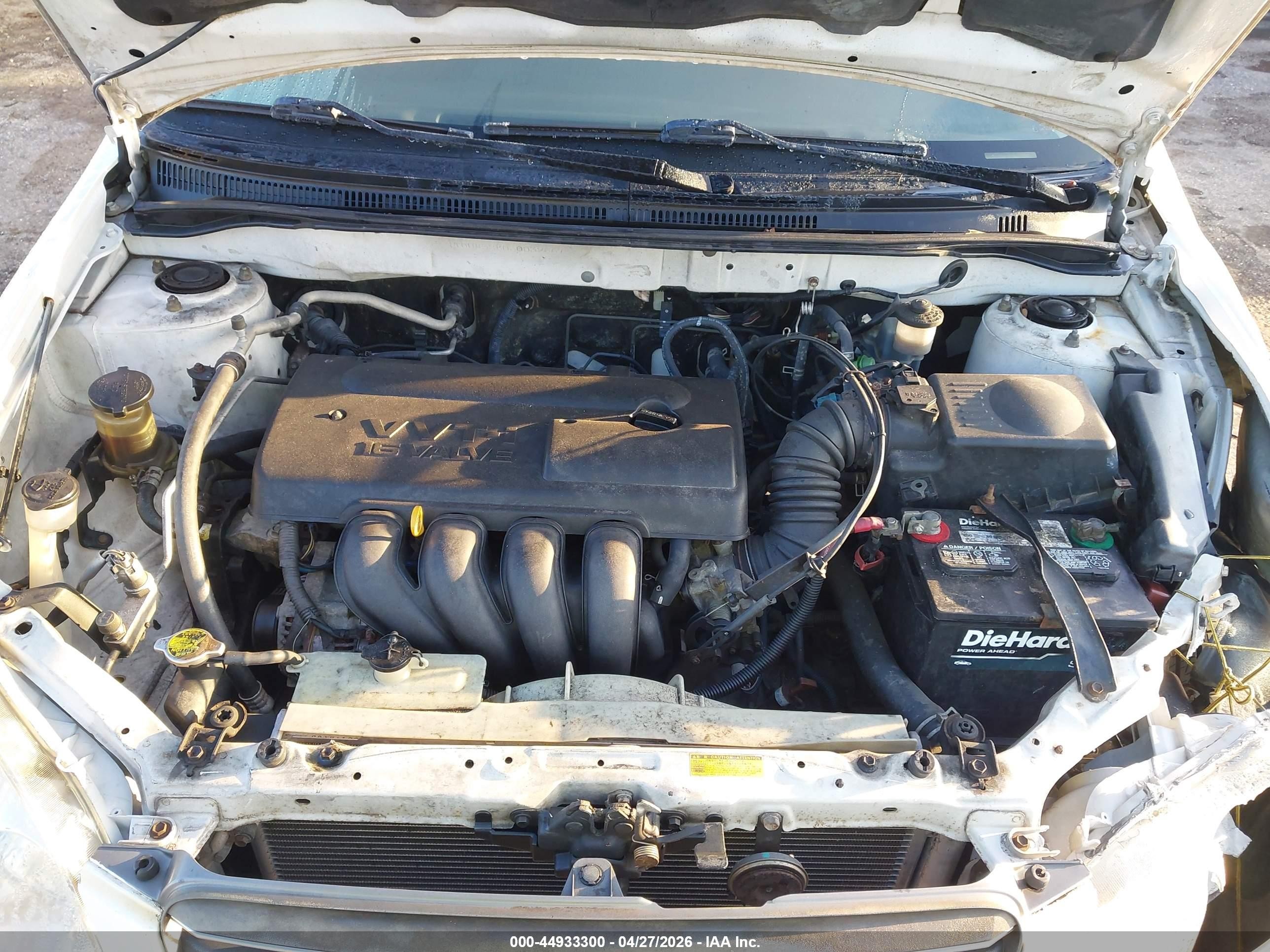 2003 Toyota Corolla Ce White vin: JTDBR32E030039667