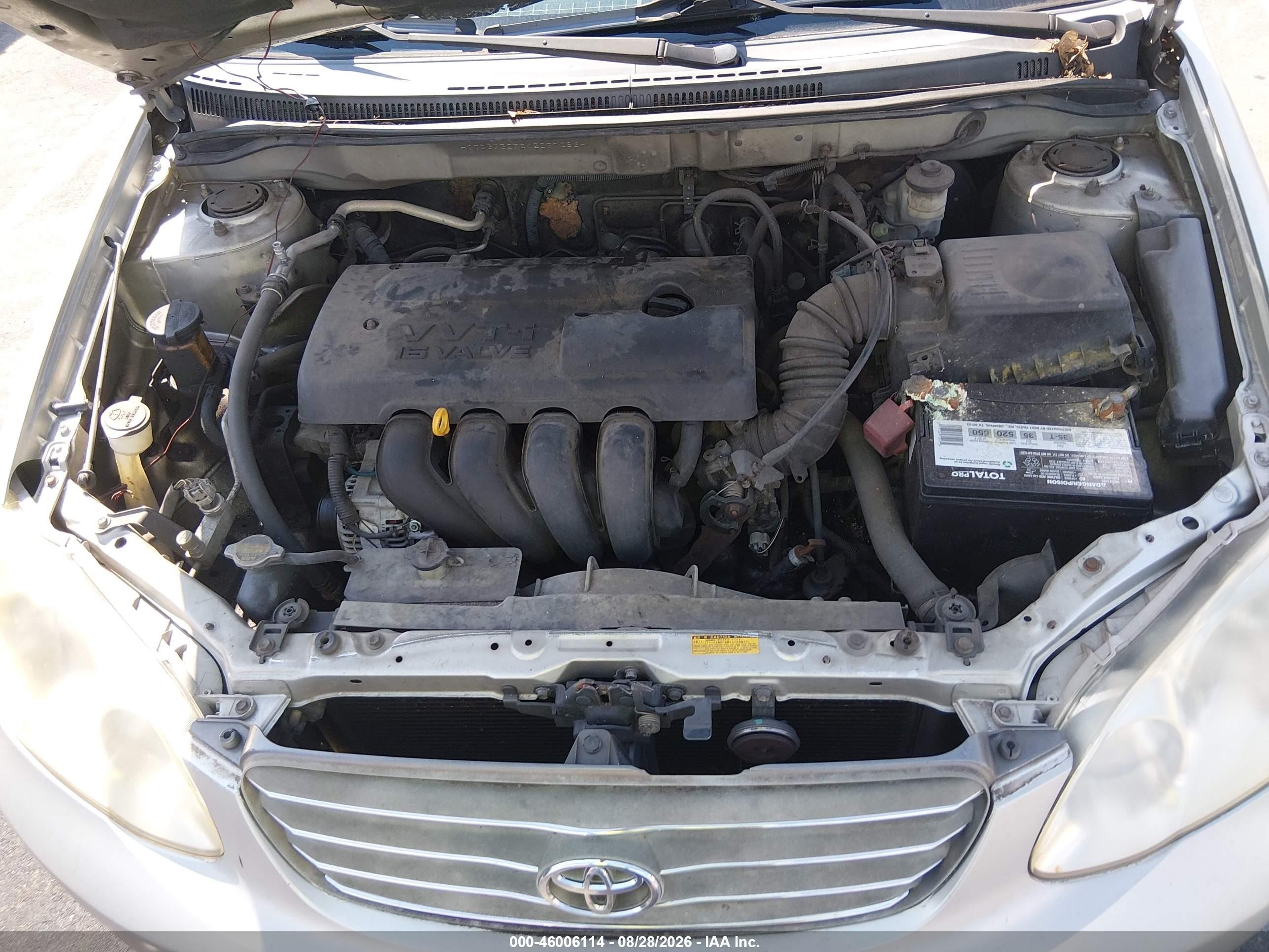 2004 Toyota Corolla Ce Silver vin: JTDBR32E042027086