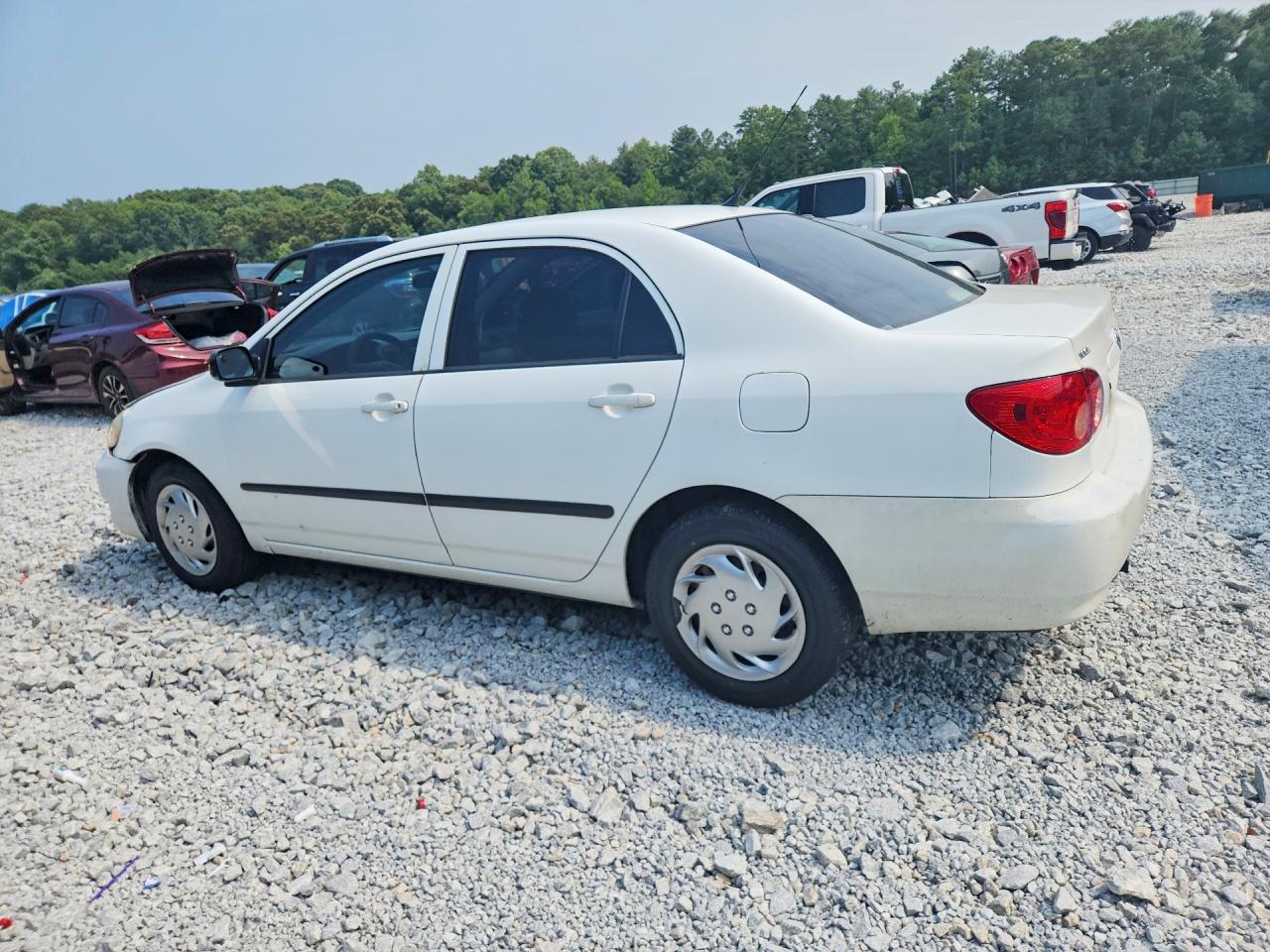 2005 Toyota Corolla Ce White vin: JTDBR32E052053043