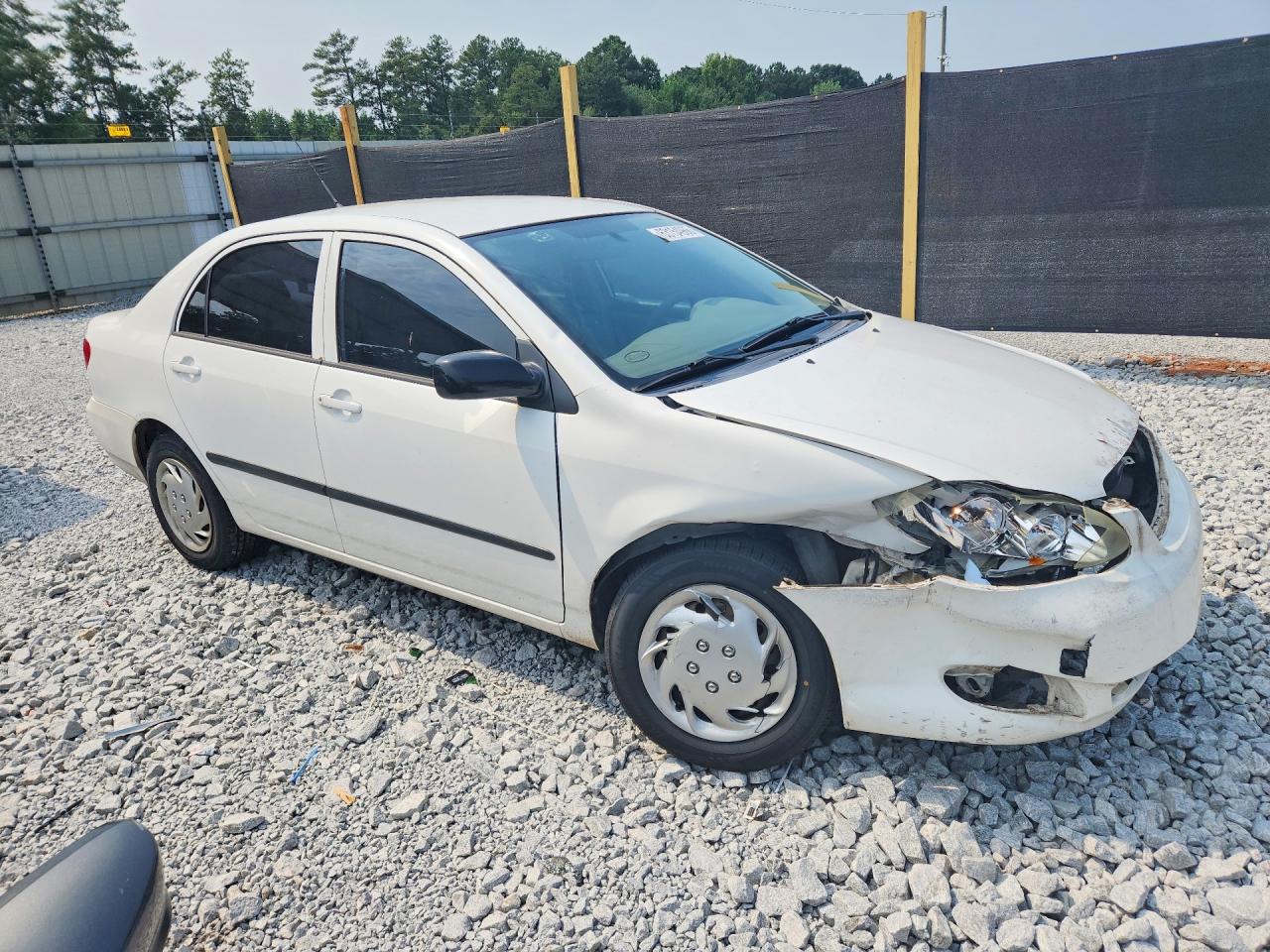 2005 Toyota Corolla Ce White vin: JTDBR32E052053043