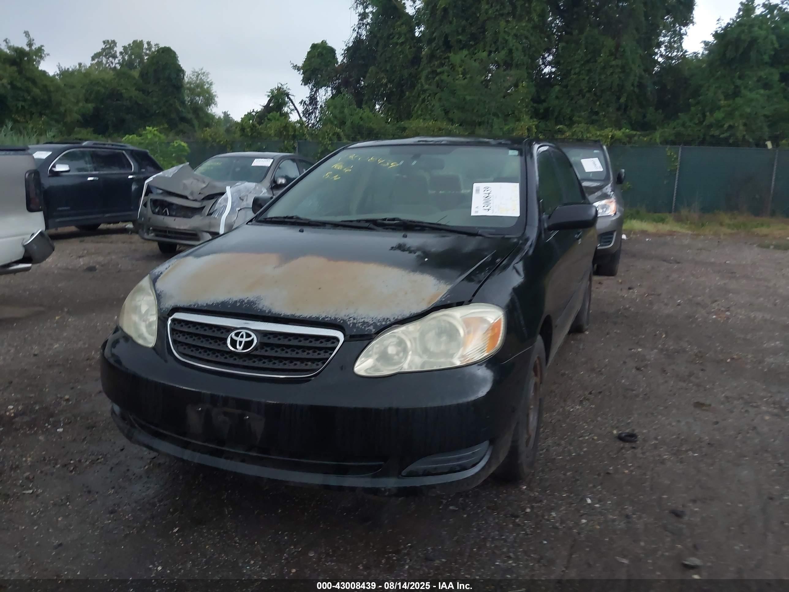 2006 Toyota Corolla Ce Black vin: JTDBR32E060059244