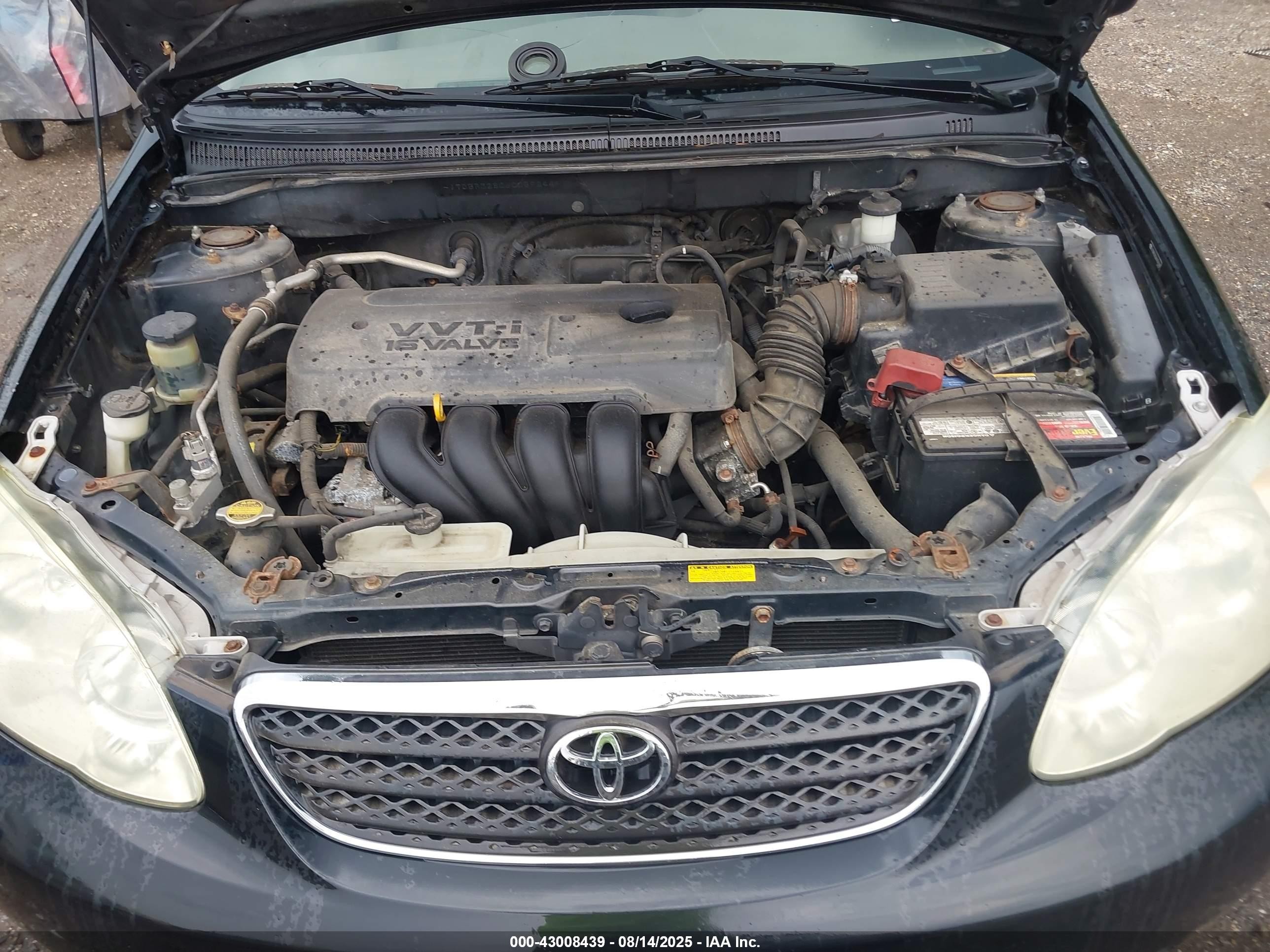 2006 Toyota Corolla Ce Black vin: JTDBR32E060059244