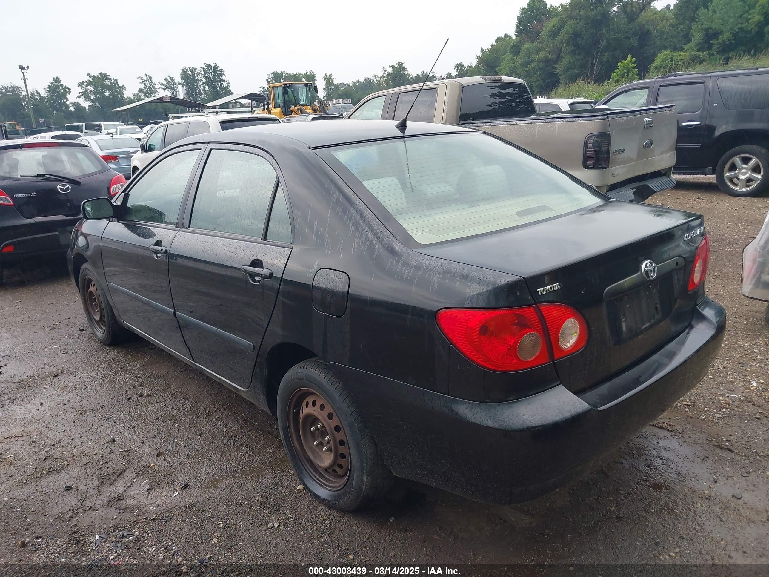 2006 Toyota Corolla Ce Black vin: JTDBR32E060059244