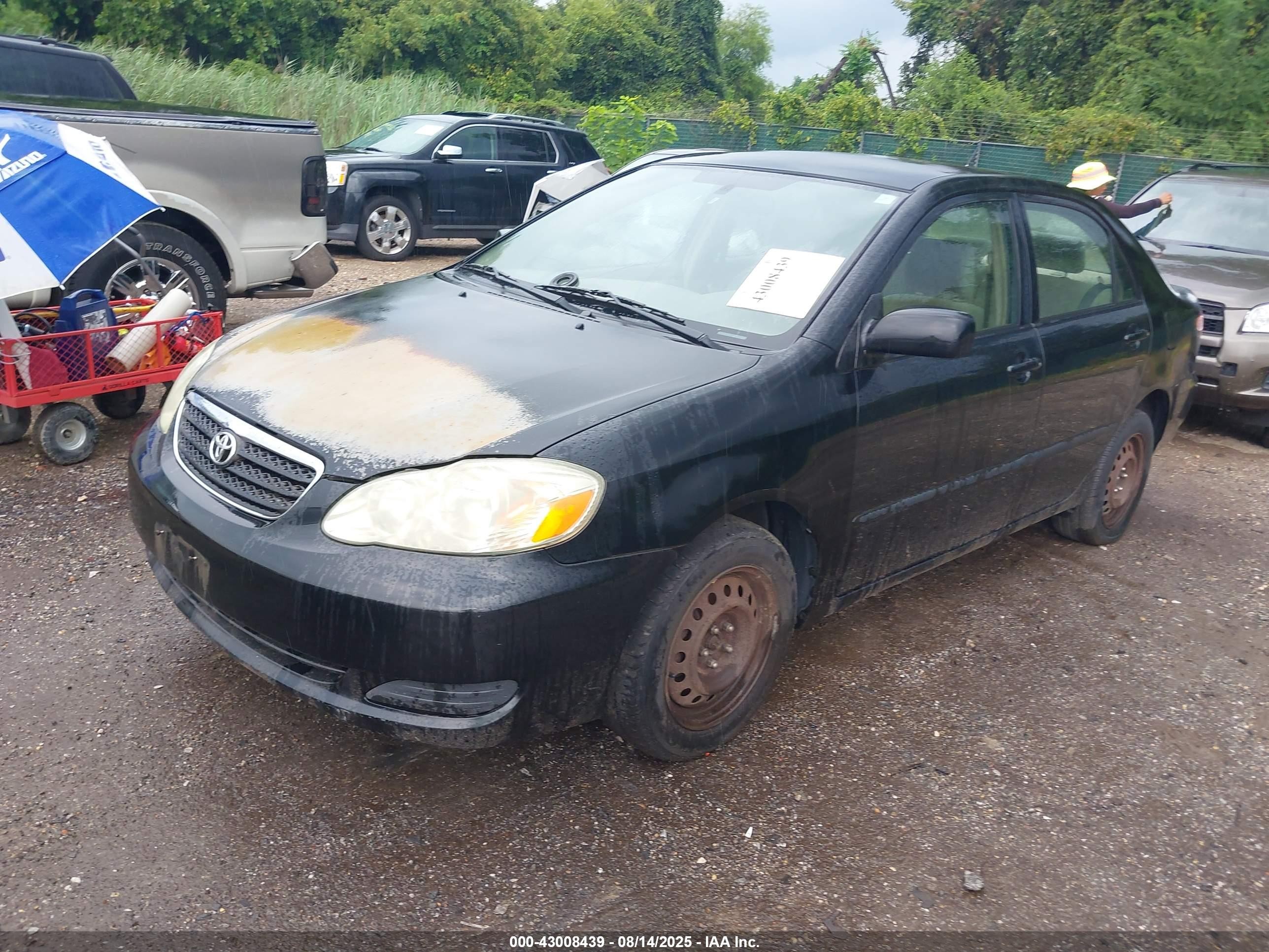 2006 Toyota Corolla Ce Black vin: JTDBR32E060059244