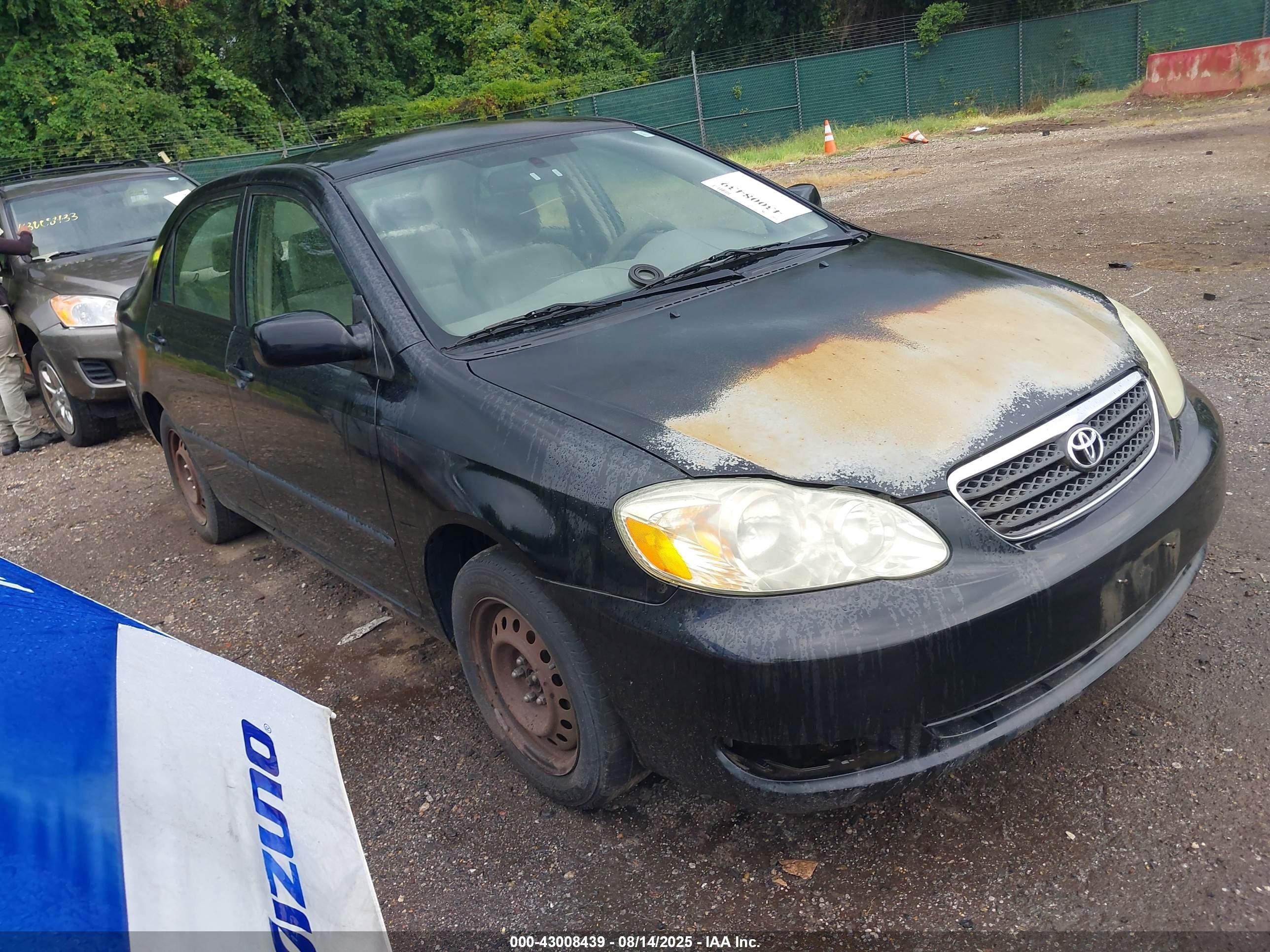 2006 Toyota Corolla Ce Black vin: JTDBR32E060059244