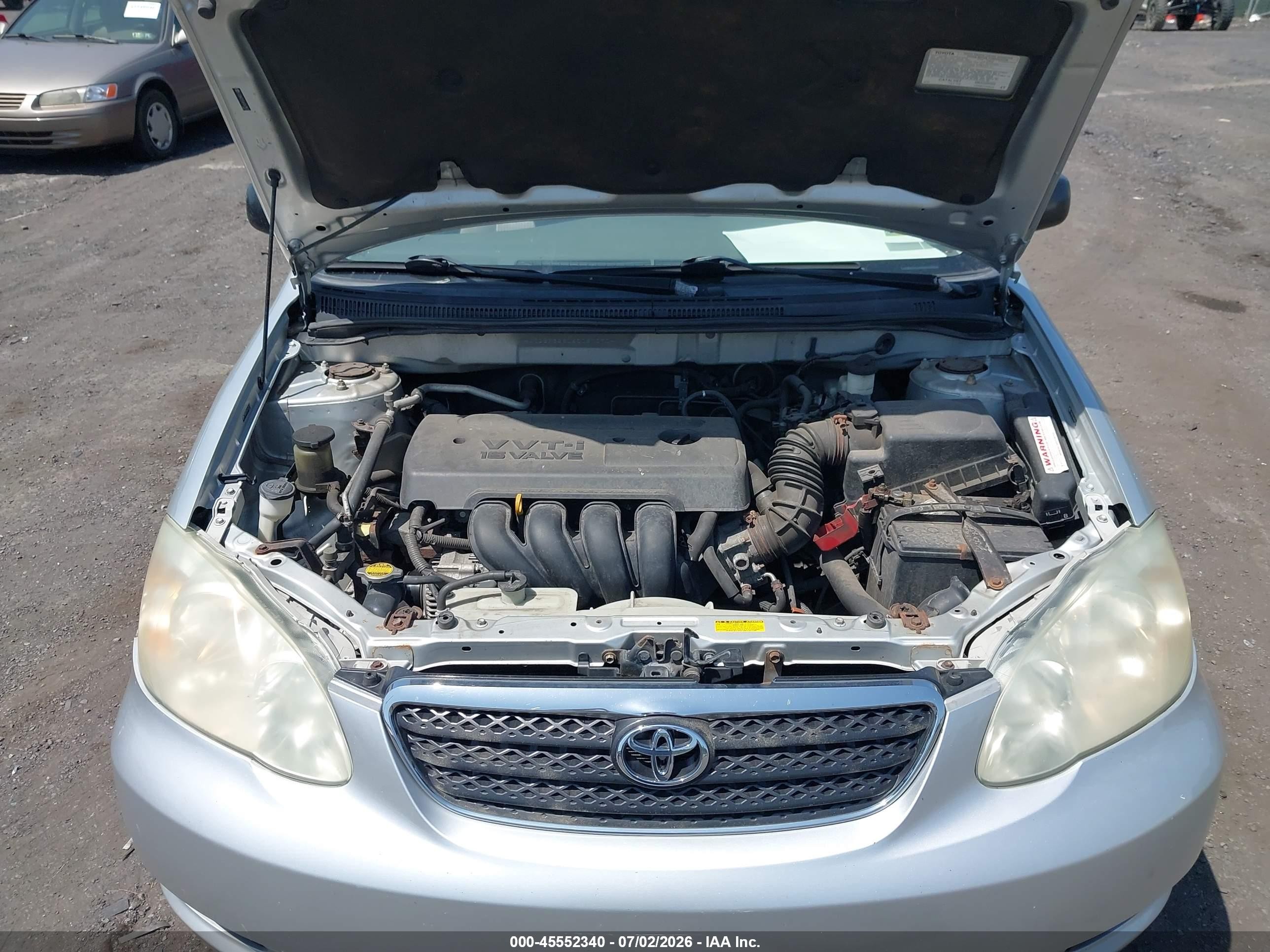 2006 Toyota Corolla Ce Silver vin: JTDBR32E060067070
