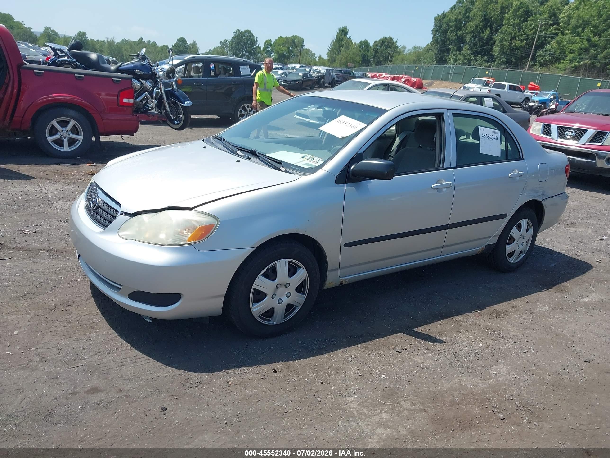 2006 Toyota Corolla Ce Silver vin: JTDBR32E060067070
