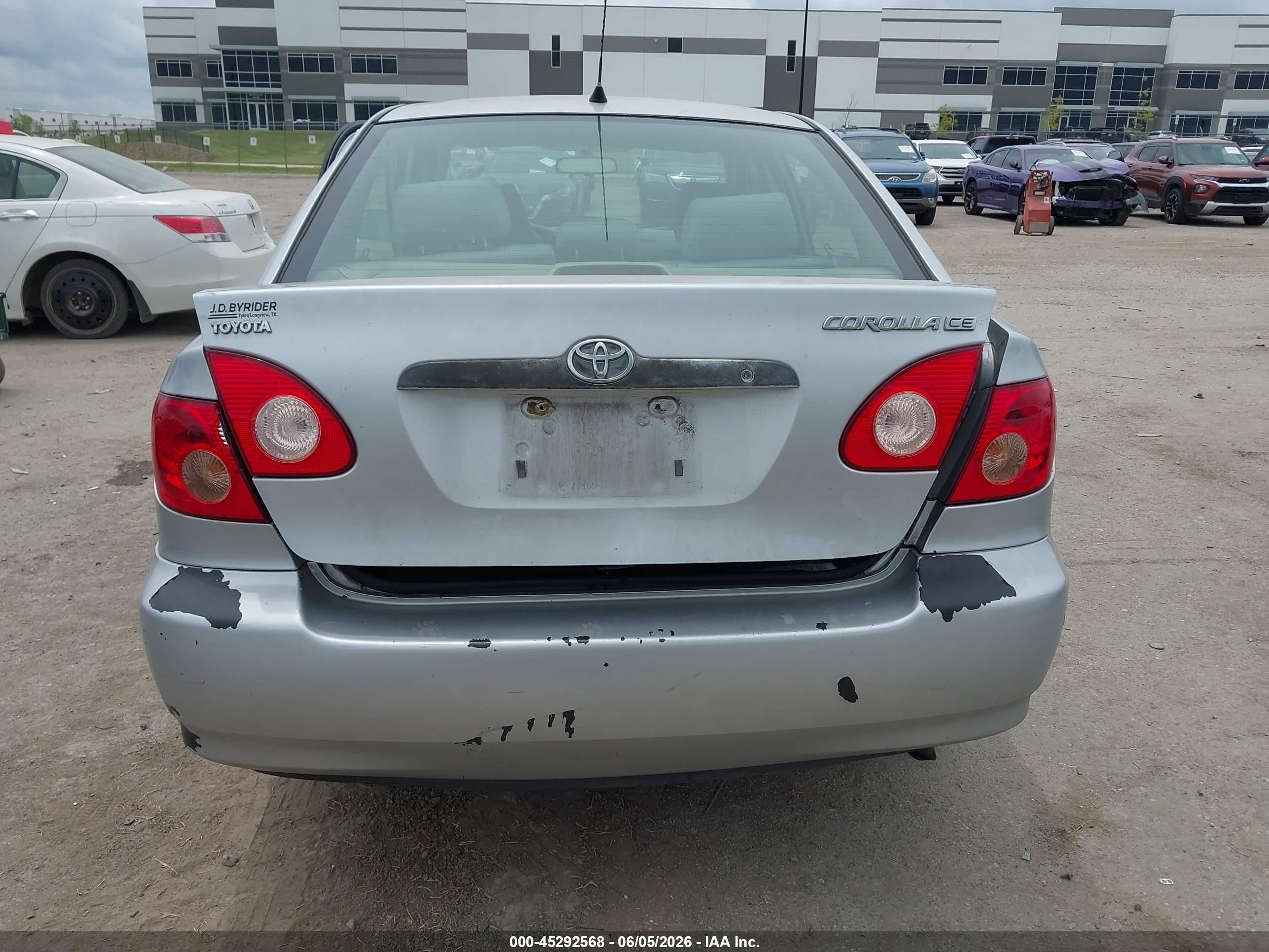 2006 Toyota Corolla Ce Silver vin: JTDBR32E060070583